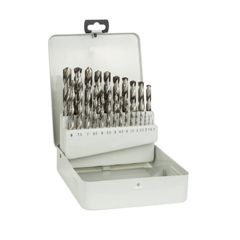 1mm-13mm 25-ADET SET-HSS MATKAP UCU (Fully Ground - Beyaz)