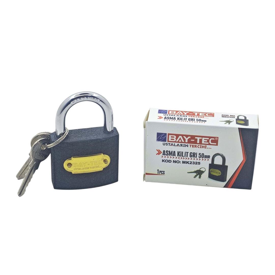 Baytec Asma Kilit Gri 50 mm MK2325