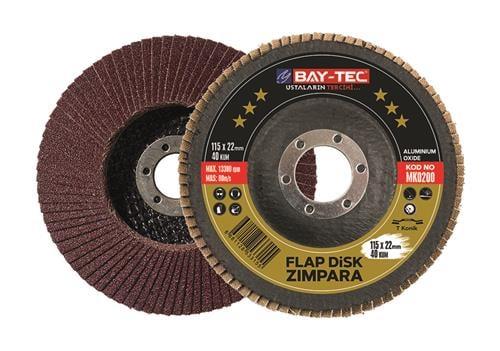BAYTEC FLAP DİSK ZIMPARA 115*22 MM 40 KUM MK0200