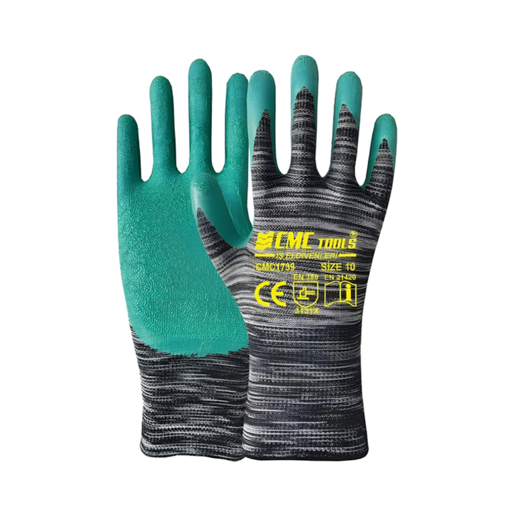 CMC 1/2 ELDİVEN GRİ - YEŞİL PREMİUM LATEX 1739 (12 ADET)