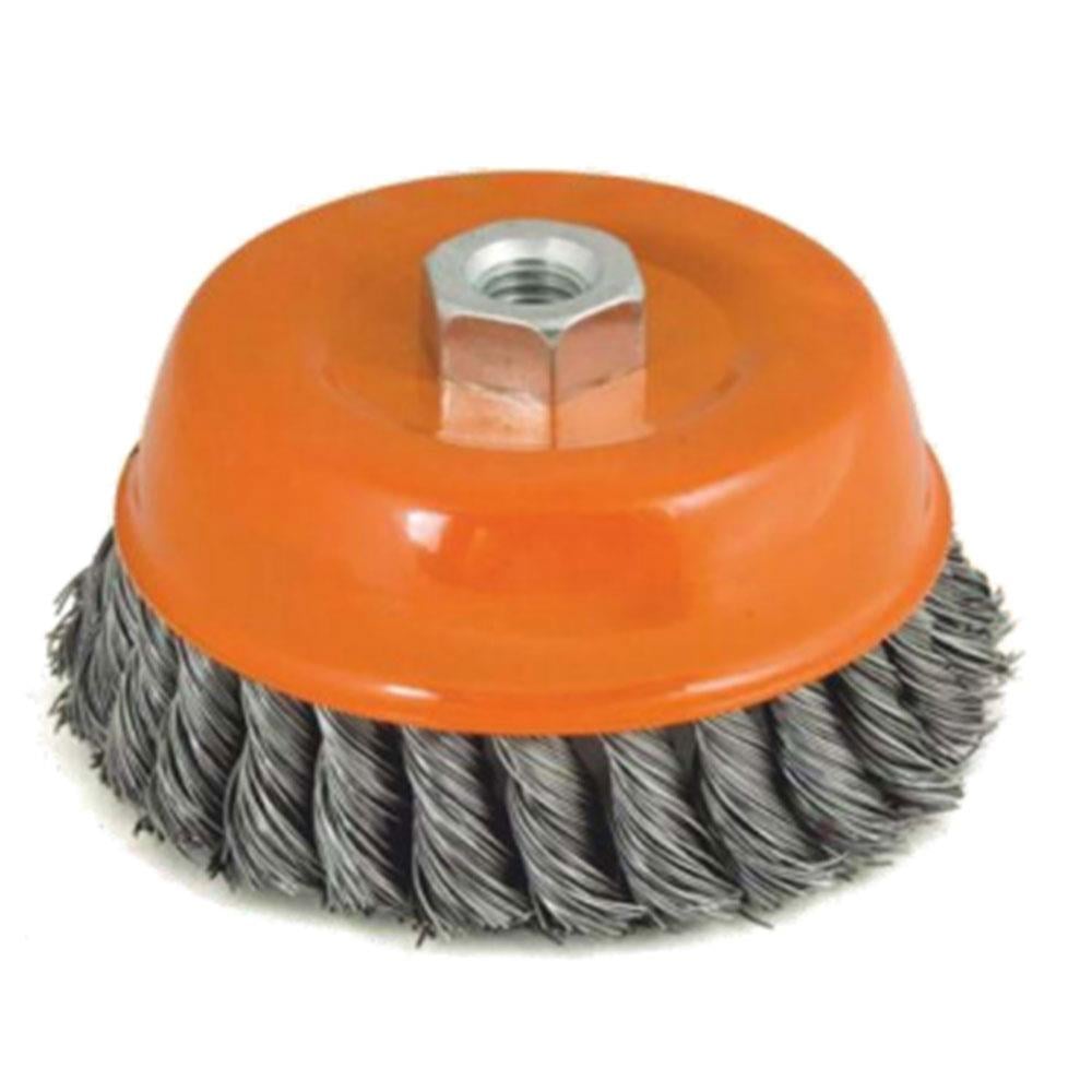 CMC Burgulu Çanak Fırça 85 mm Çelik Tel Taşlama Fırçası CMC5019