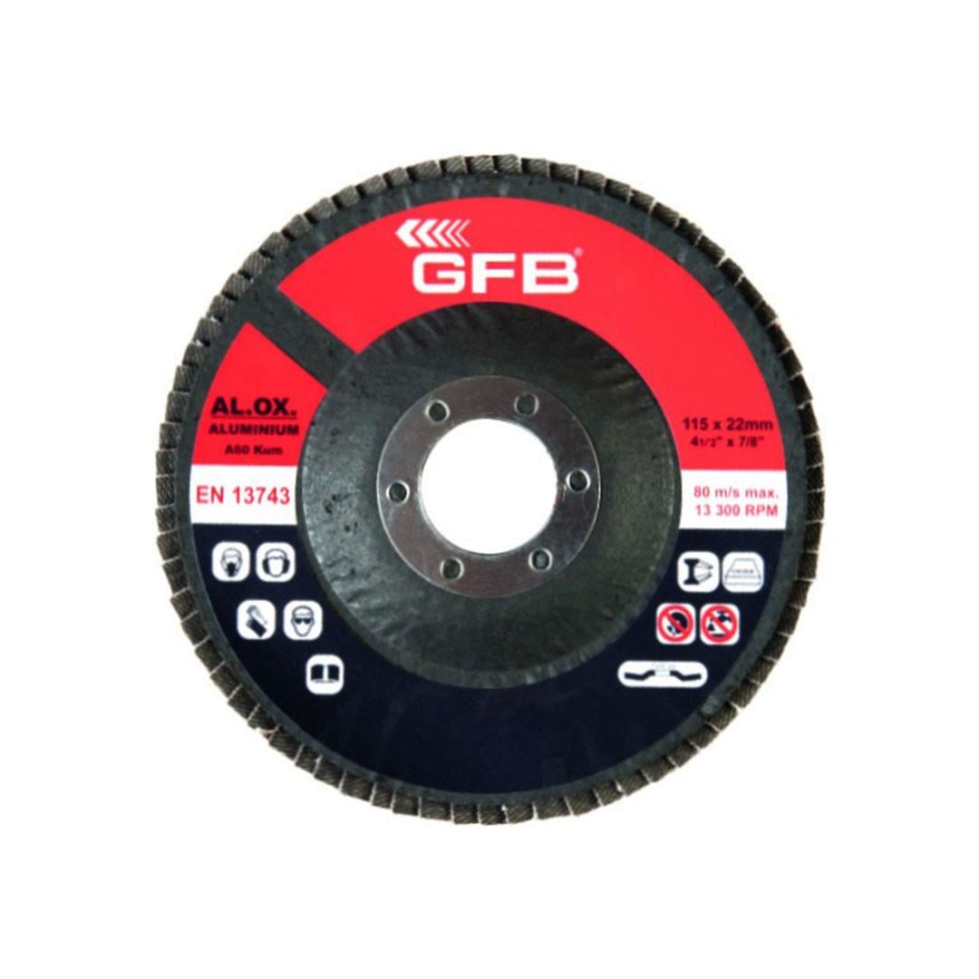 GFB 2327 Alüminyum Flap Disk Zımpara 115 mm 60 kum