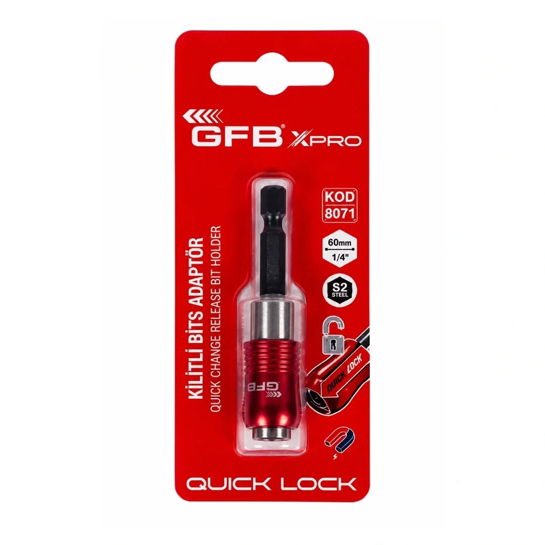 GFB 8071 XPRO Kilitli Bits Uzatma Adaptörü 