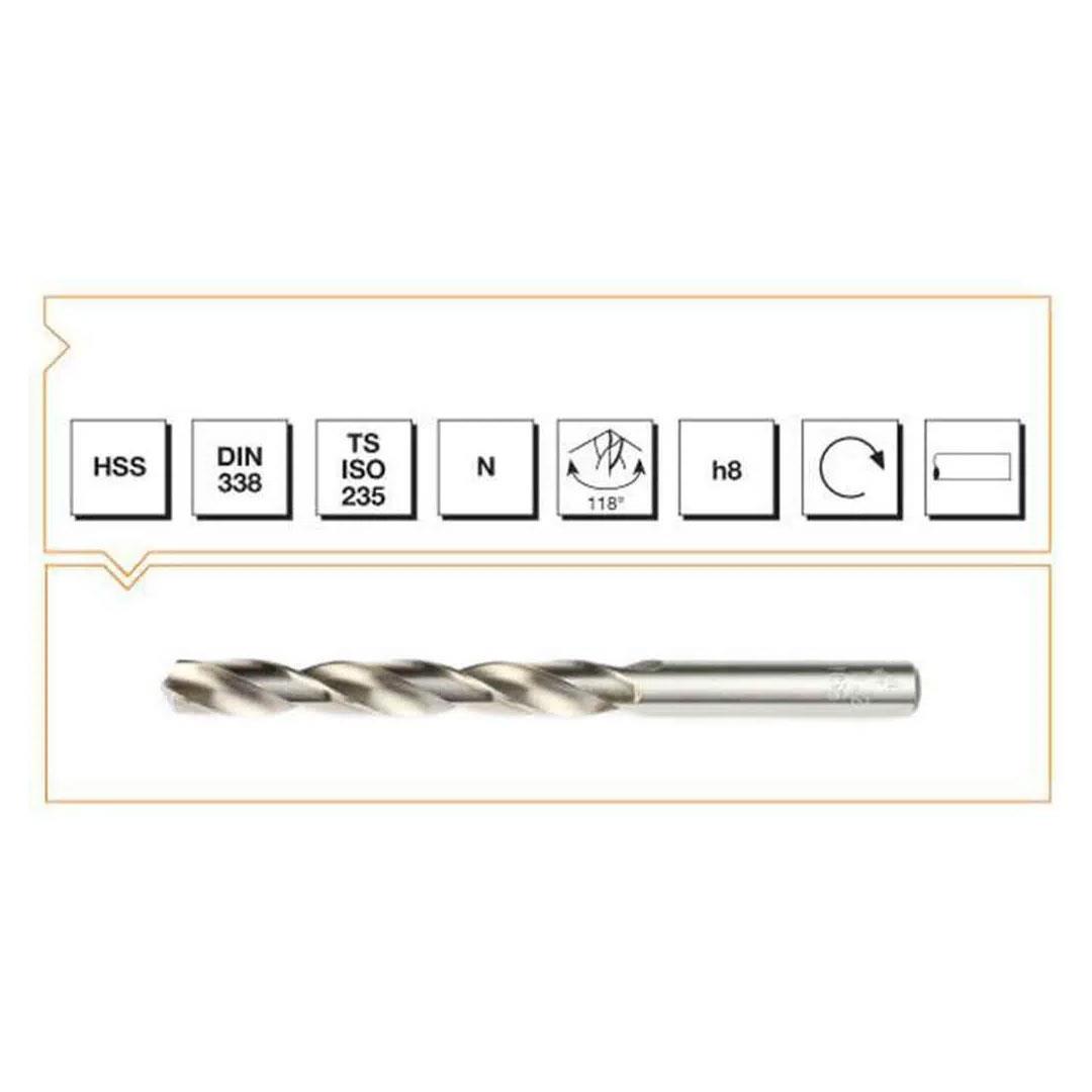 MTE Makina Takım HSS DIN 338 Silindirik Saplı Kısa Taşlanmış Matkap Ucu 0.4 mm - B00007000040