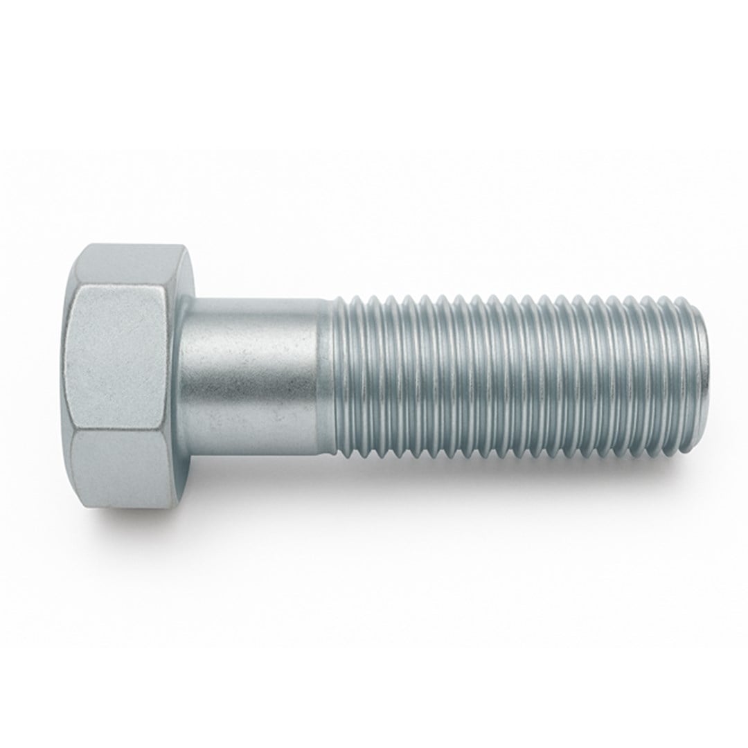 Norm M10x1.25x45 DIN 960 8.8 Kalite Altı Köşe Başlı İnce Dişli Yarım Dişli Cıvata Beyaz Galvanizli 100 ADET