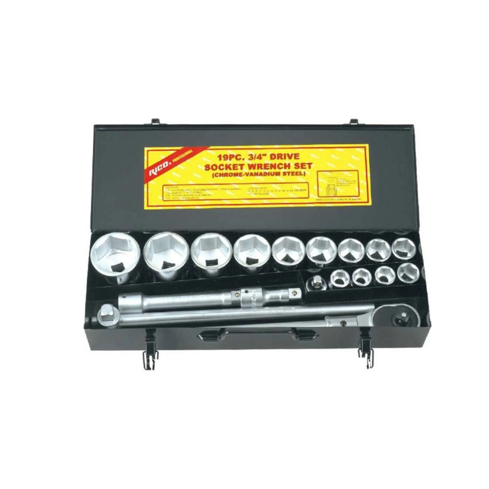 Ri̇co 19 Parça 3/4” 6 Köşe Ağır Lokma Seti