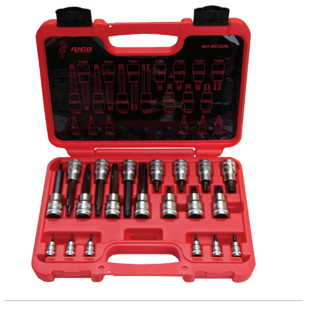 Ri̇co 20 Parça 1/4” & 1/2” Lokmalı Torx Bits Uç Seti Deli̇kli̇