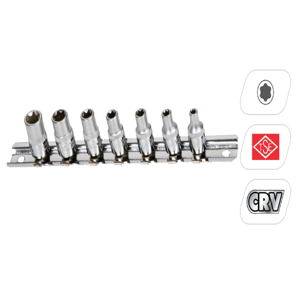 Ri̇co 7 Parça 1/4” İ̇ç Torx E Lokma Seti