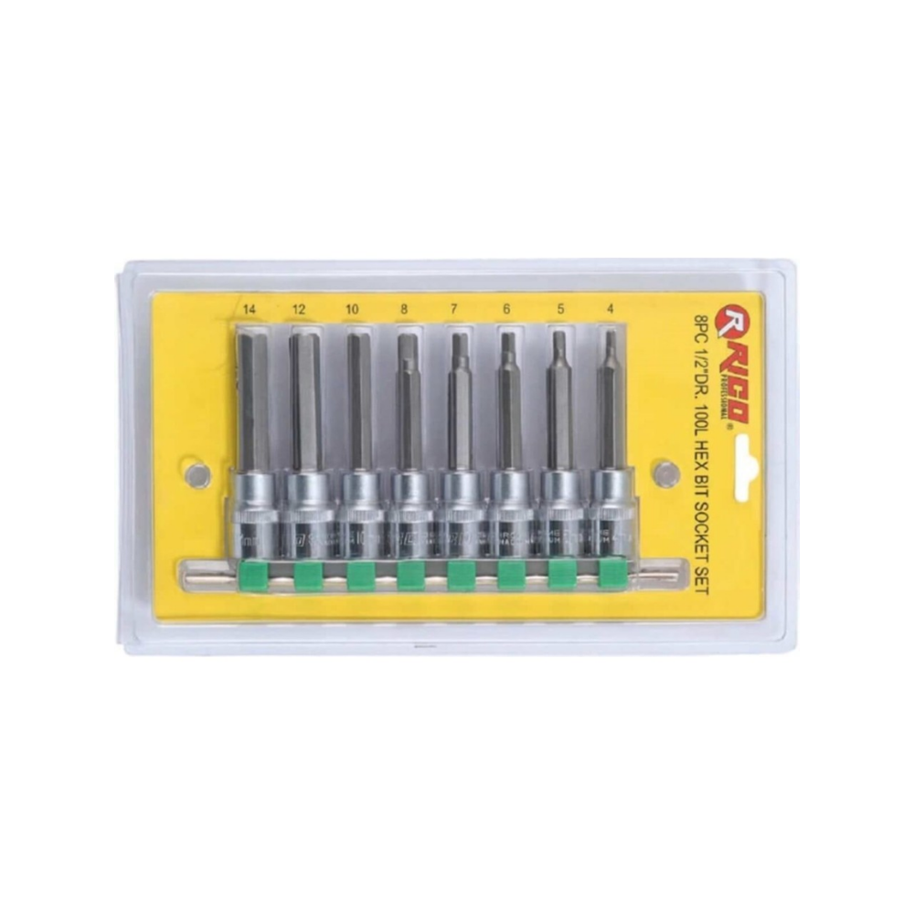 Ri̇co 8 Parça 1/2” Lokmalı Allen Bits Uç Seti Uzun