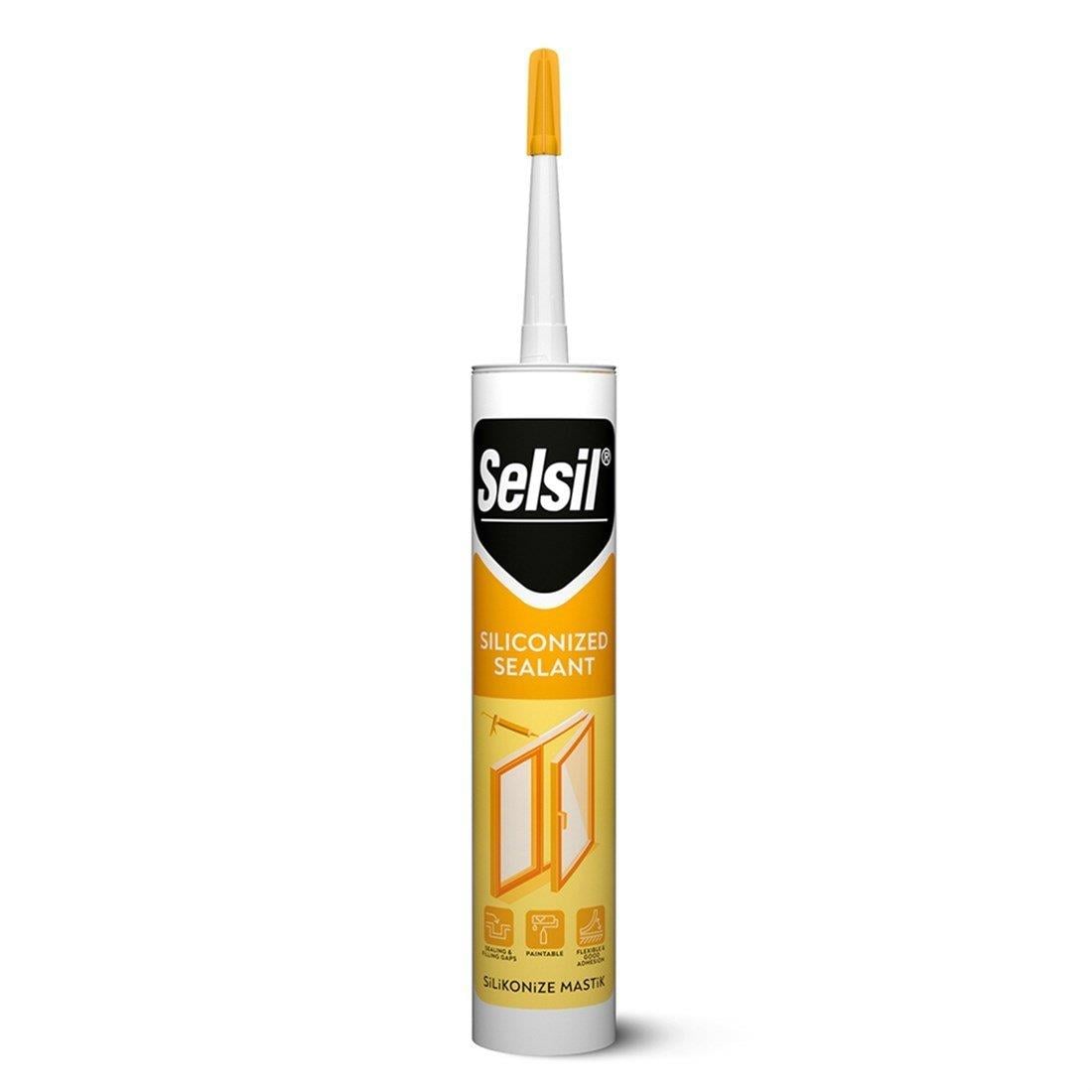 Selsil Silikonize Mastik Gri 500 gr