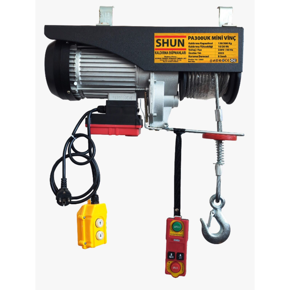 SHUN 150-300 UZAKTAN KUMANDALI MİNİ VİNÇ 750 W