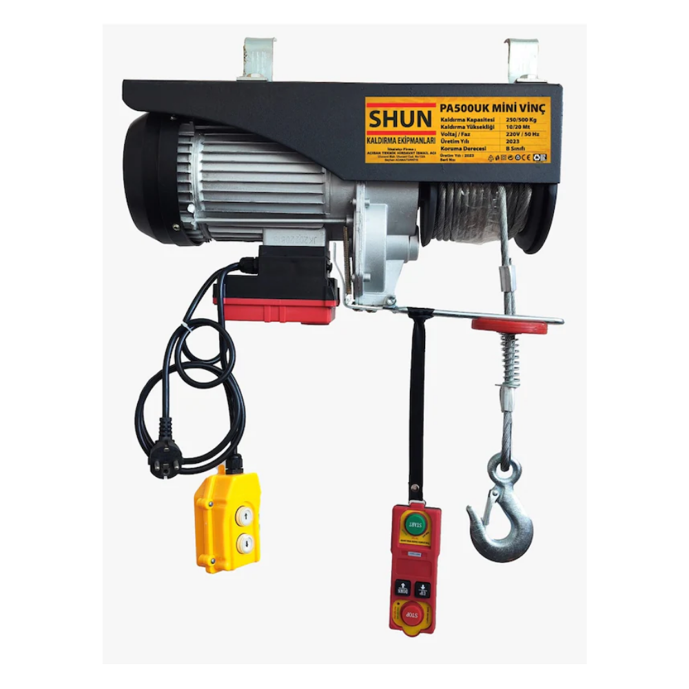 SHUN 250-500 UZAKTAN KUMANDALI MİNİ VİNÇ 1150 W