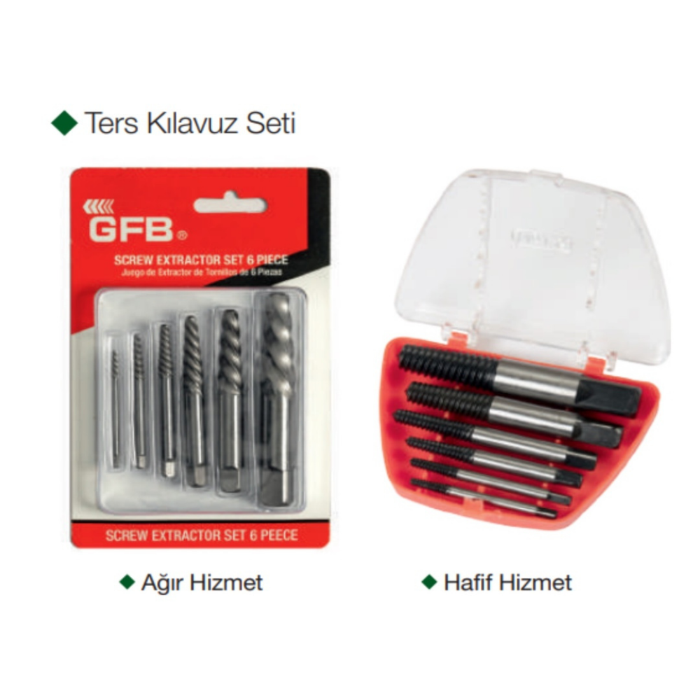 TERS KILAVUZ SETİ 6 PARÇALI HAFİF HİZMET