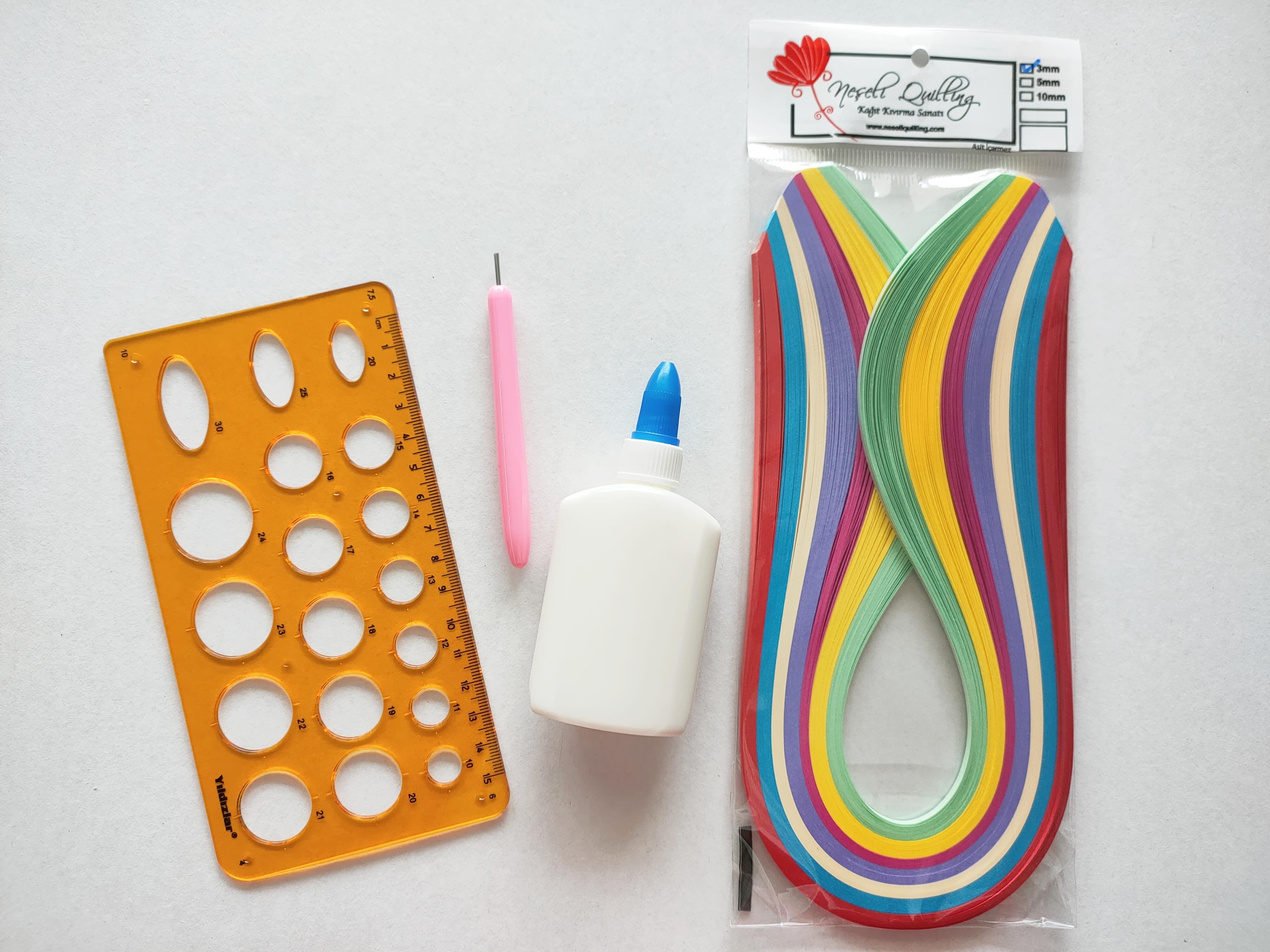 3mm QUILLING BAŞLANGIÇ SETİ - 175 ADET- 7 RENKLİ