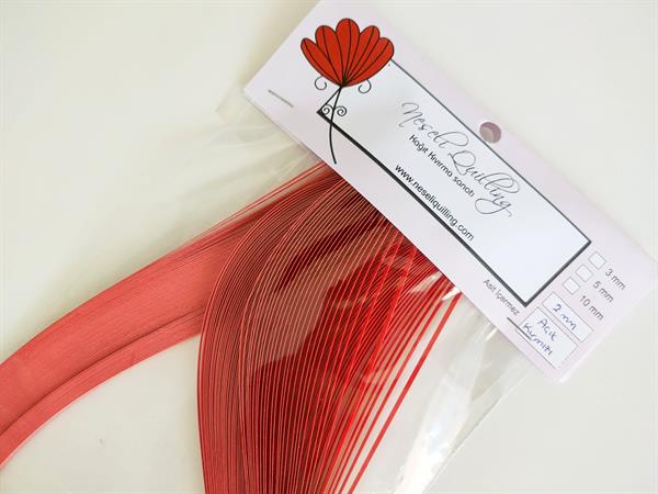 2mm Kırmızı Quilling Kağıt Şerit