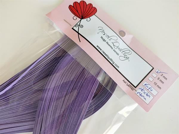 3mm Koyu Menekşe Moru Quilling Kağıt Şerit