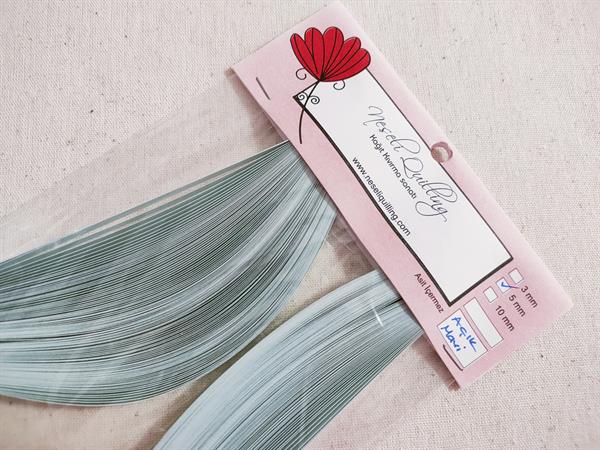 5mm Açık Mavi Sedefli Quilling Kağıt Şerit