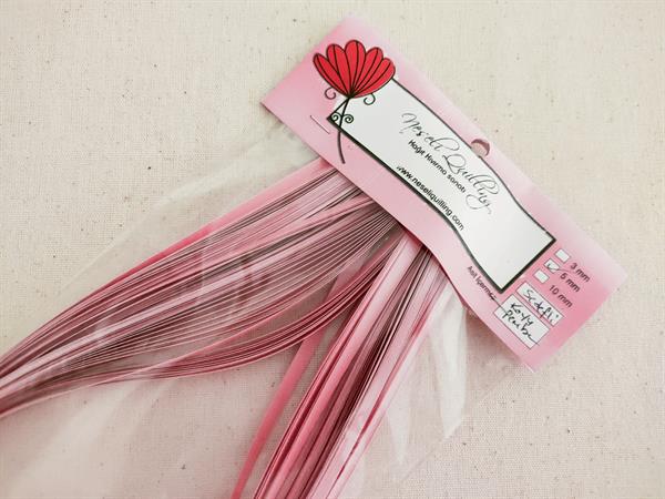 5mm Koyu Pembe Sedefli Quilling Kağıt Şerit
