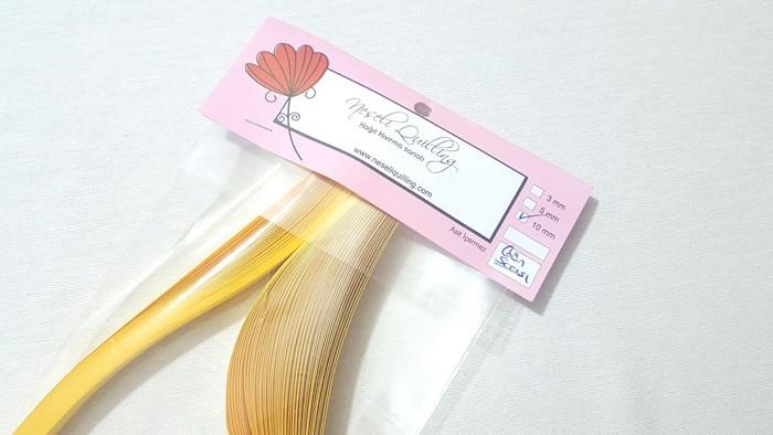 10mm Gün Sarısı Quilling Kağıt Şerit