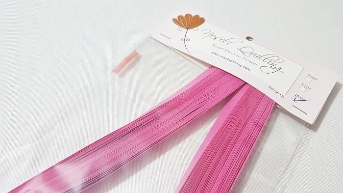 10mm Koyu Pembe Quilling Kağıt Şerit