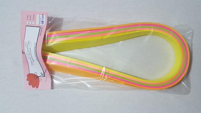 18mm Karışık Neşeli Renkli Quilling Kağıt Şerit