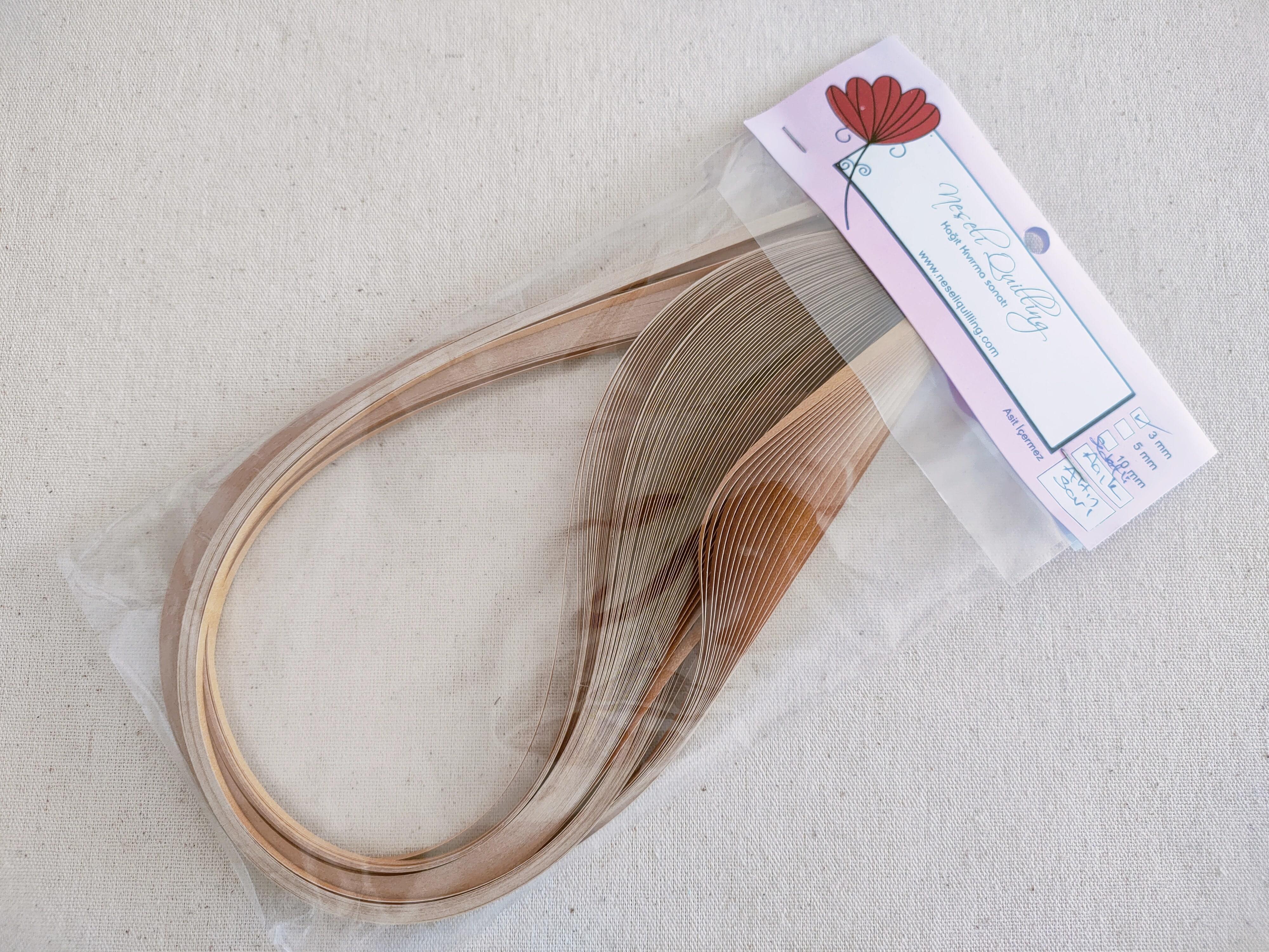 3mm Açık Altın Sedefli Quilling Kağıt Şerit