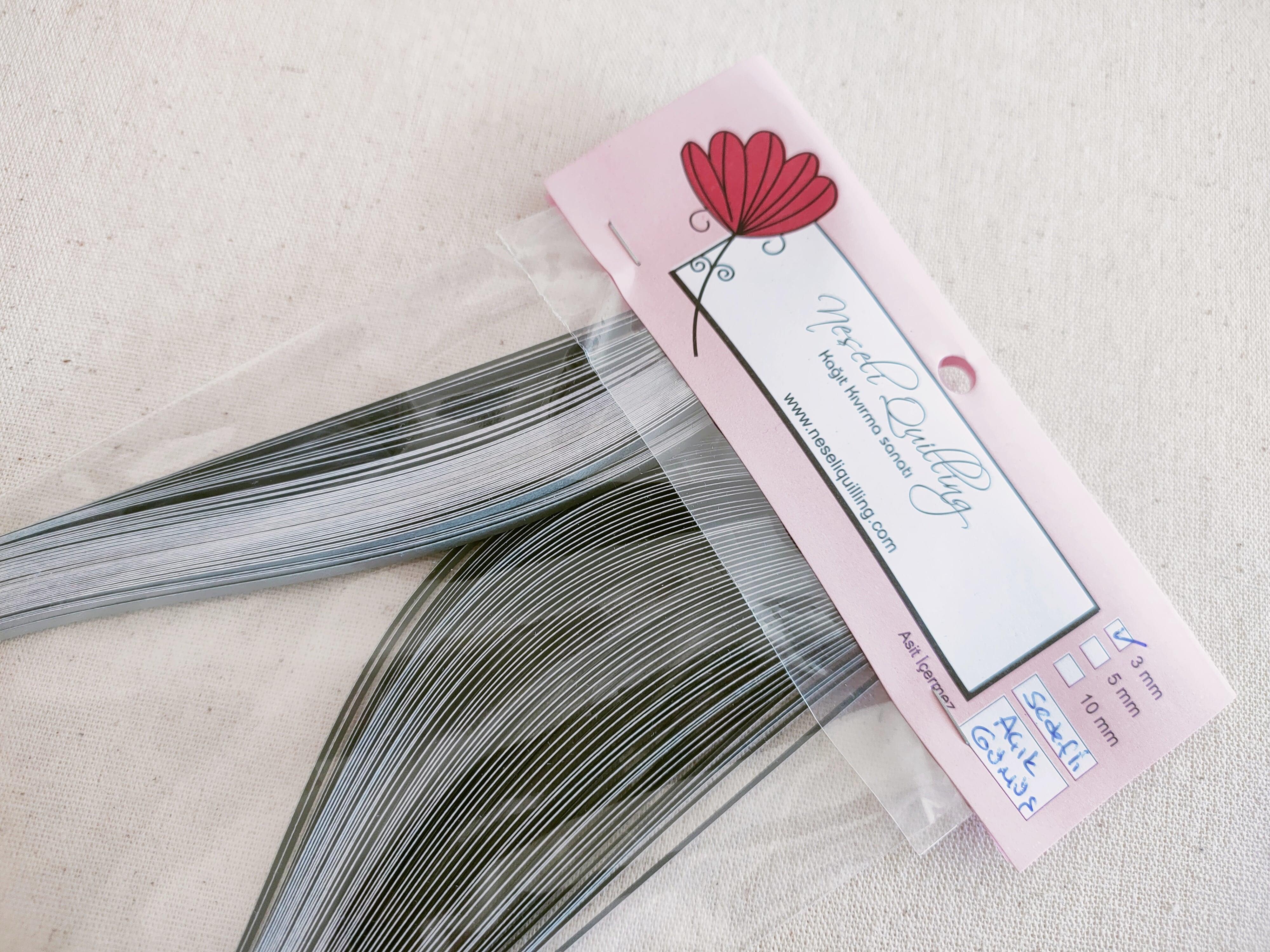 3mm Açık Gümüş Sedefli Quilling Kağıt Şerit