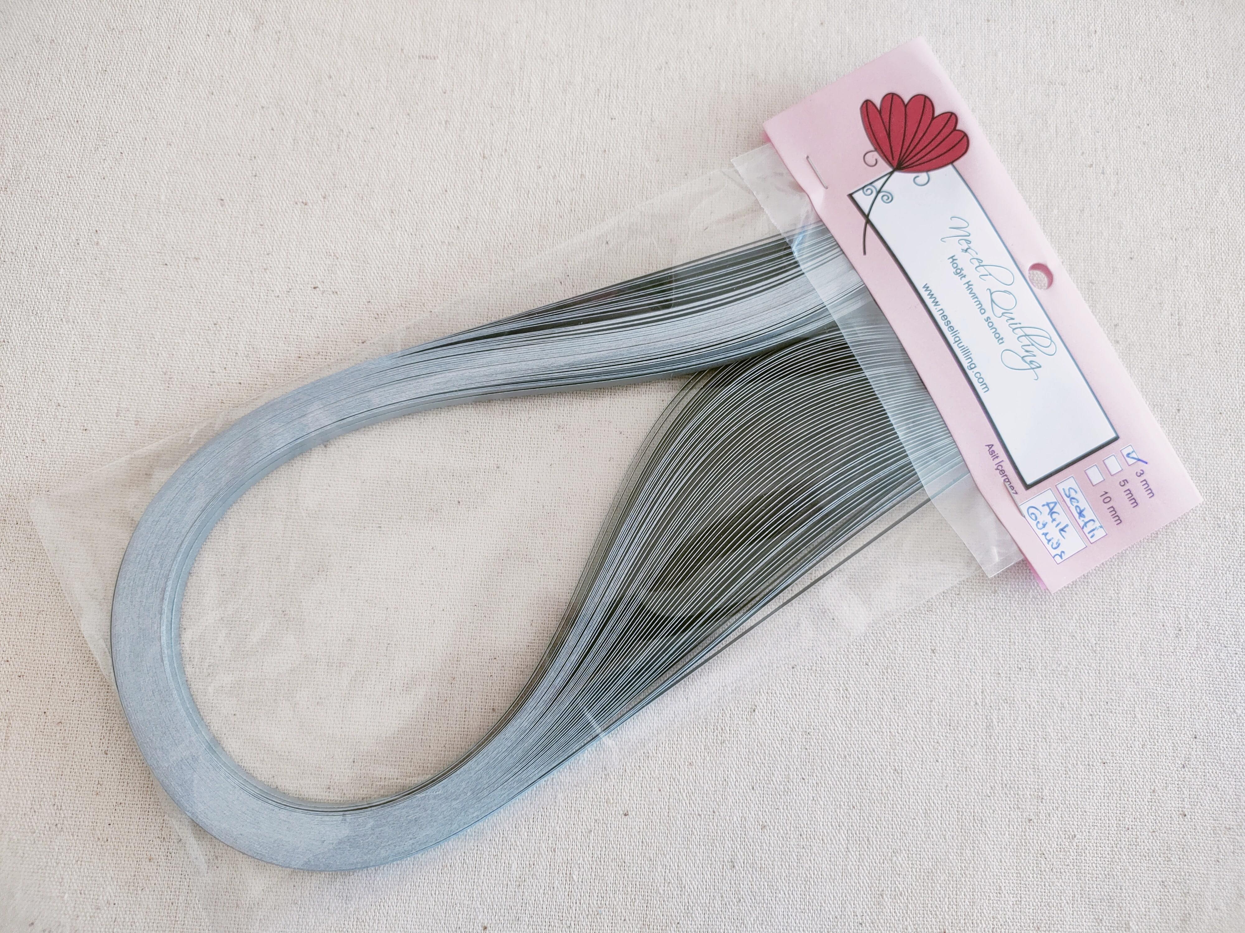 3mm Açık Gümüş Sedefli Quilling Kağıt Şerit