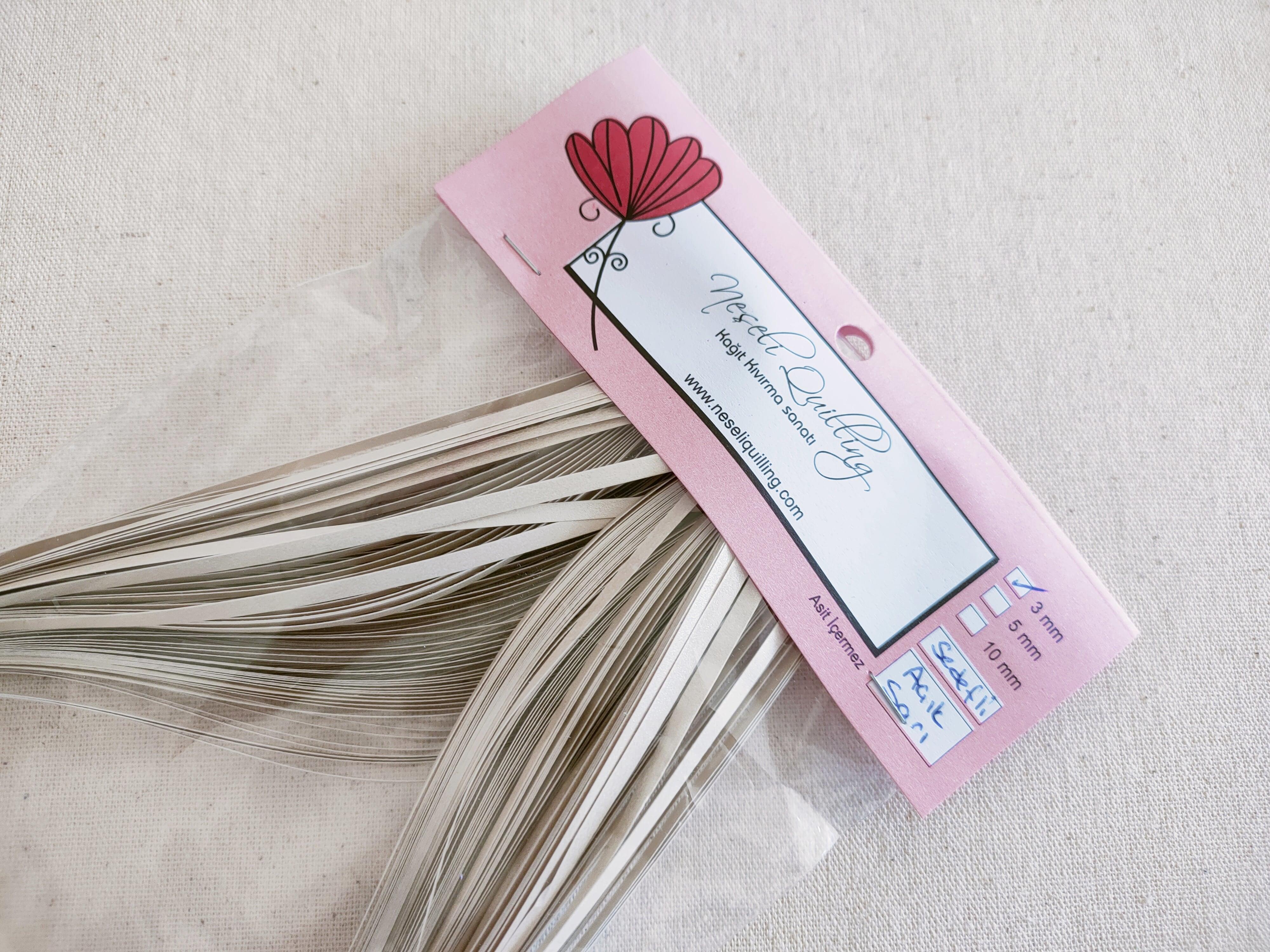 3mm Açık Sarı Sedefli Quilling Kağıt Şerit