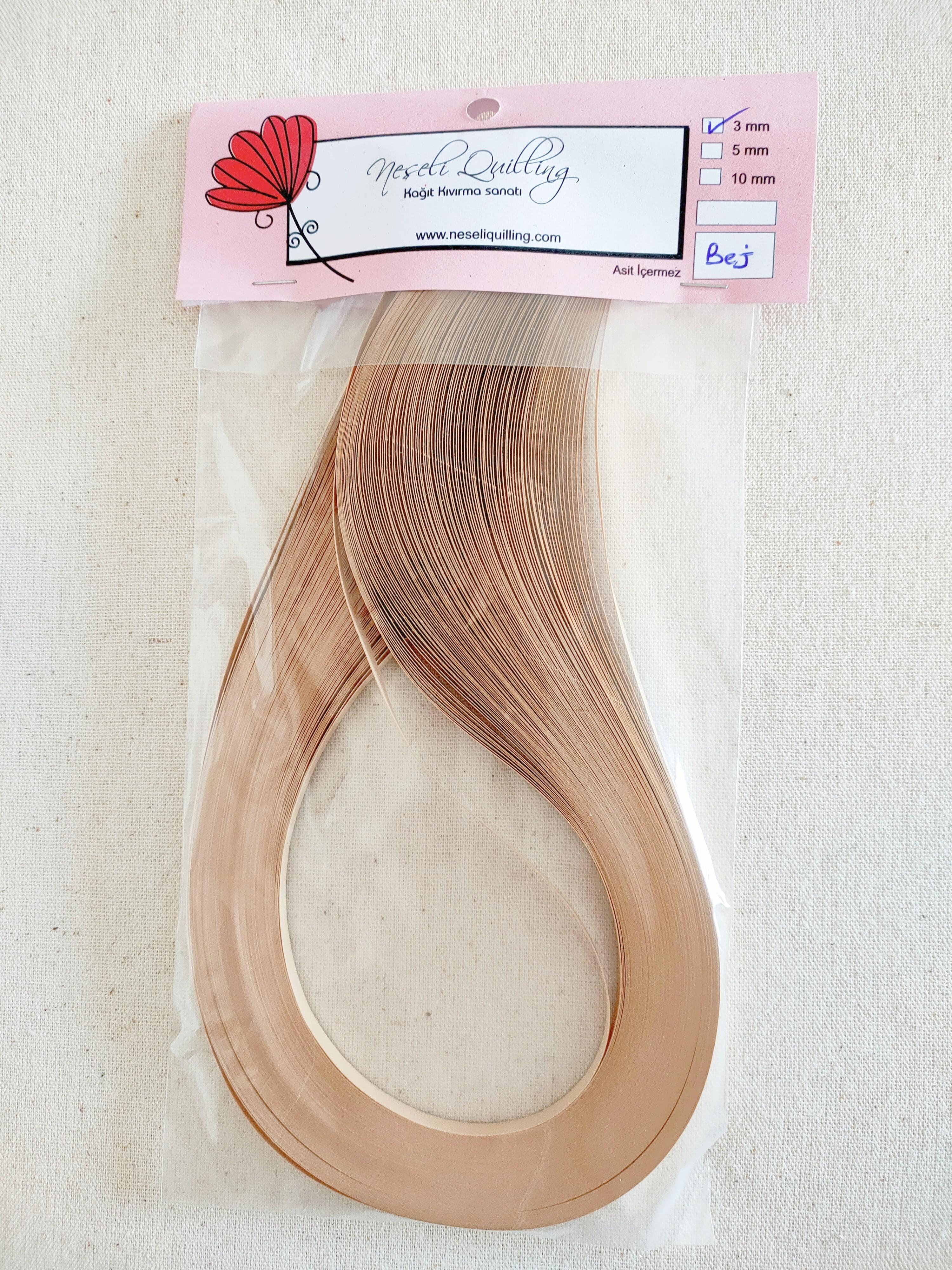 3mm Bej Quilling Kağıt Şerit