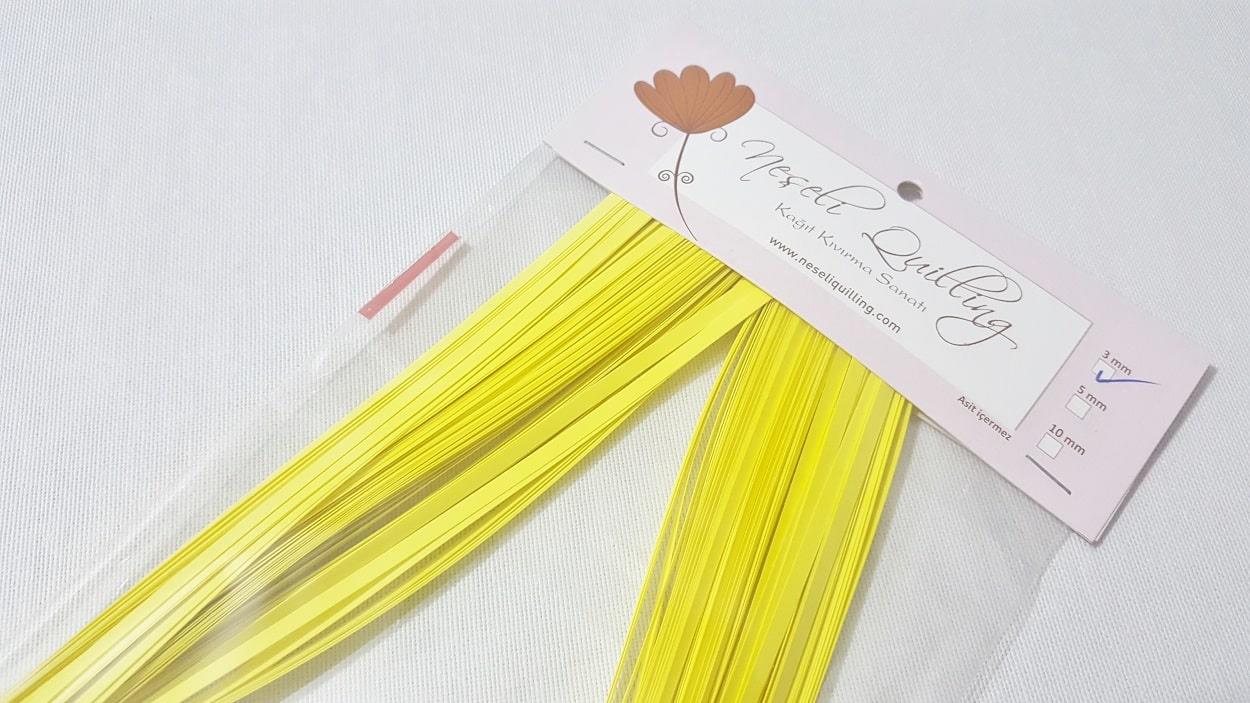 3mm Limon Sarısı Quilling Kağıt Şerit