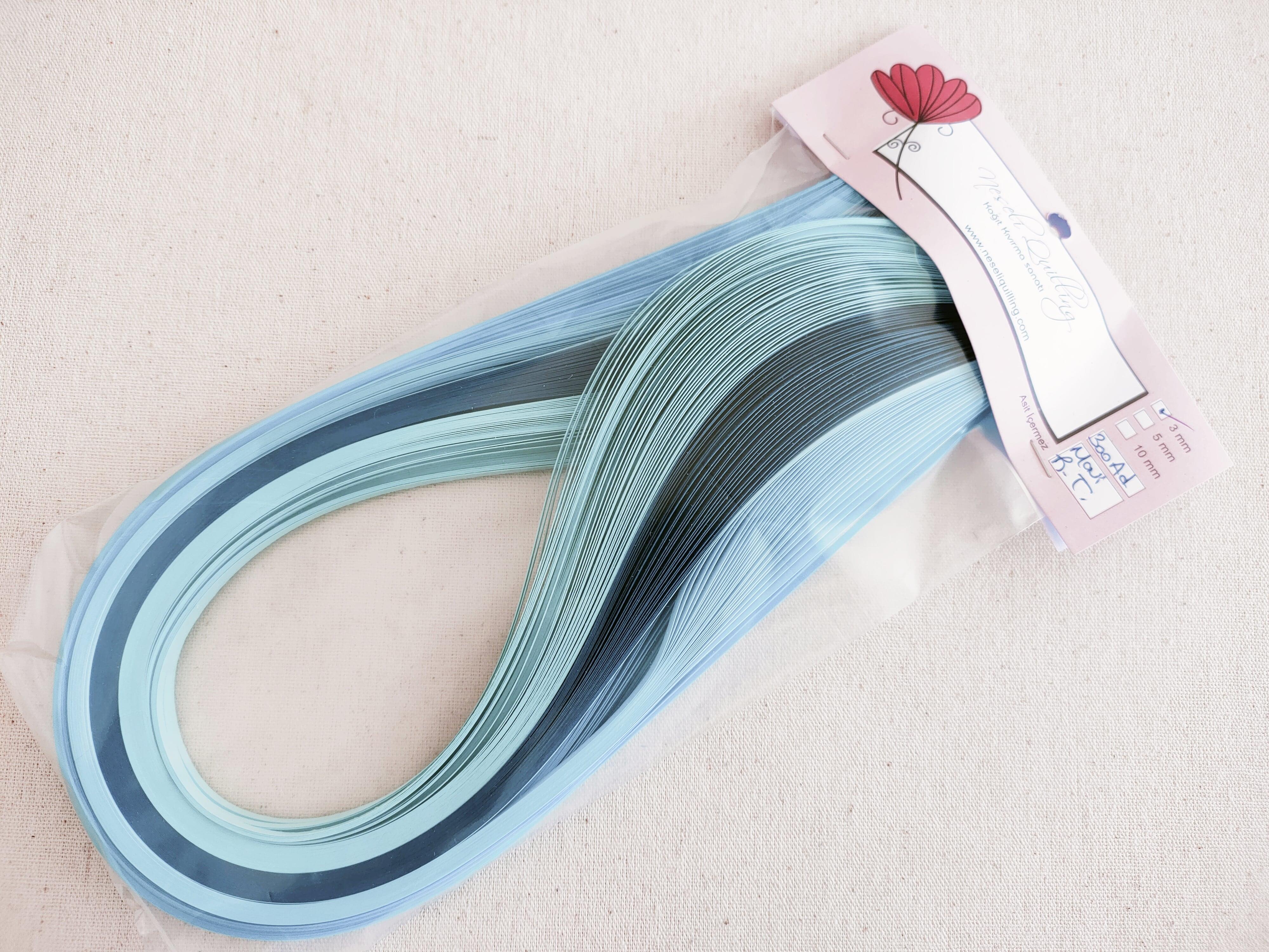 3mm Mavi Renk Tonlu Kağıt Şerit(300ad)