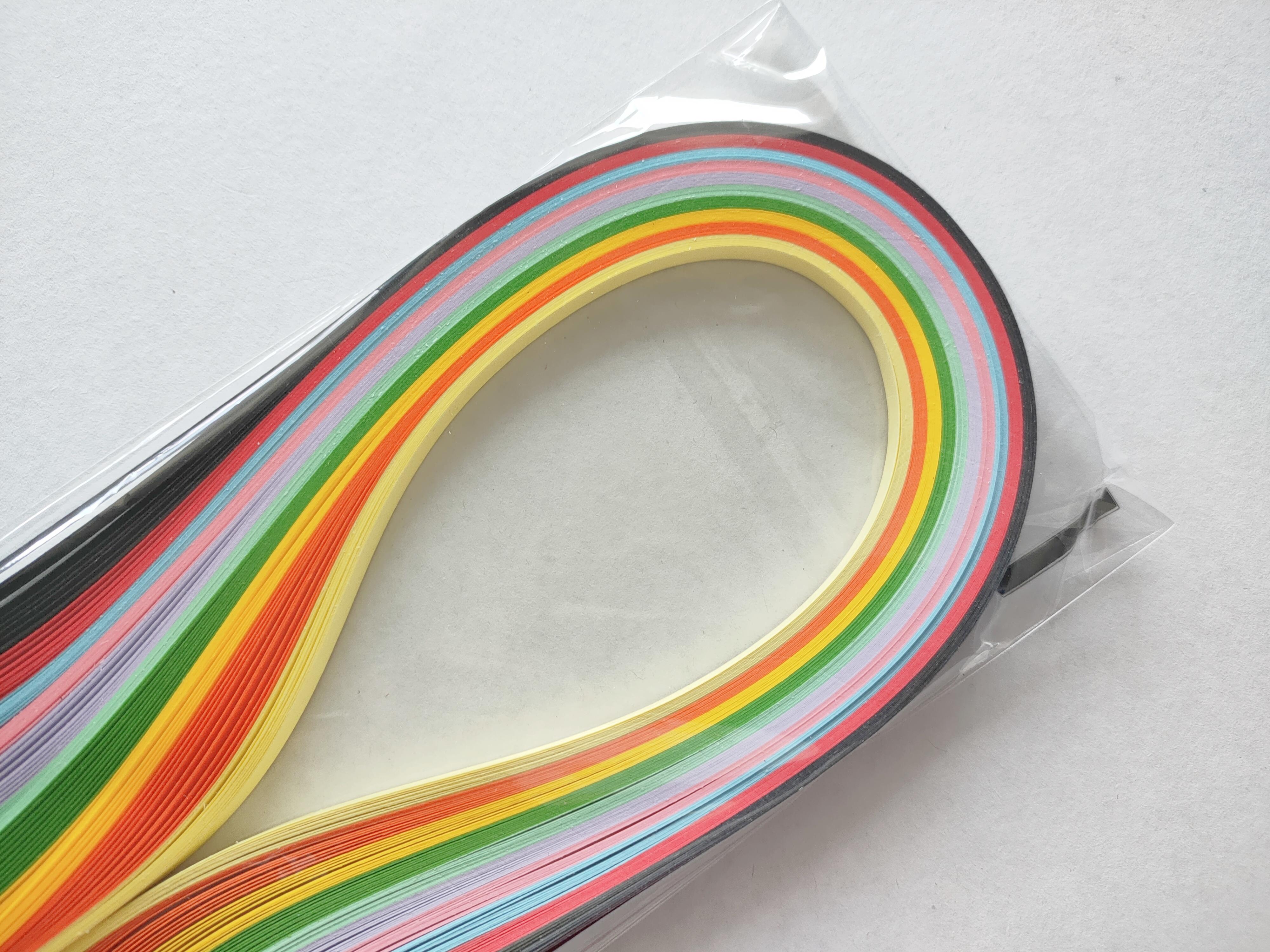 5mm  KARIŞIK 10 RENKLİ 100 ADET QUILLING KAĞIT ŞERİT