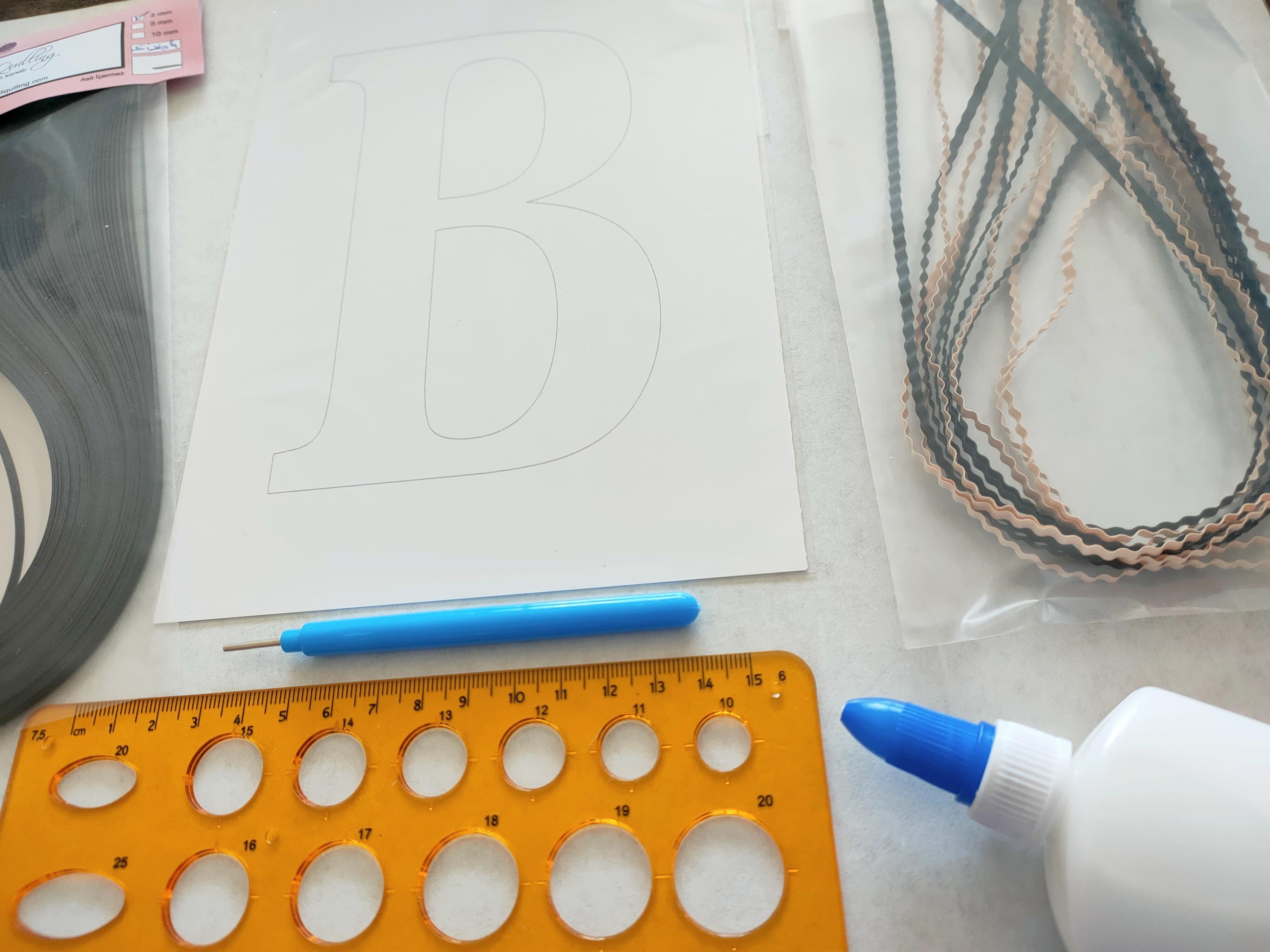 Quilling B Harfi VİDEOLU Başlangıç Kiti