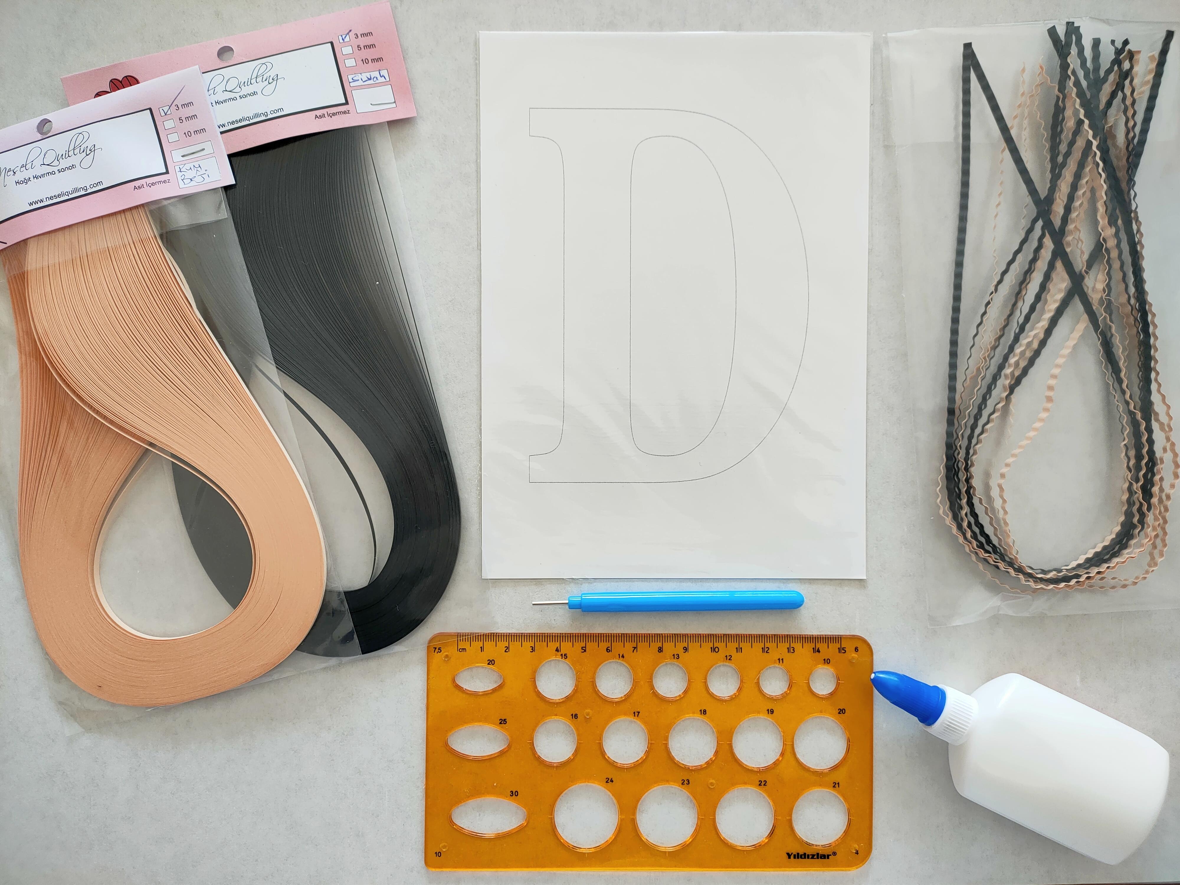 Quilling D Harfi VİDEOLU Başlangıç Kiti