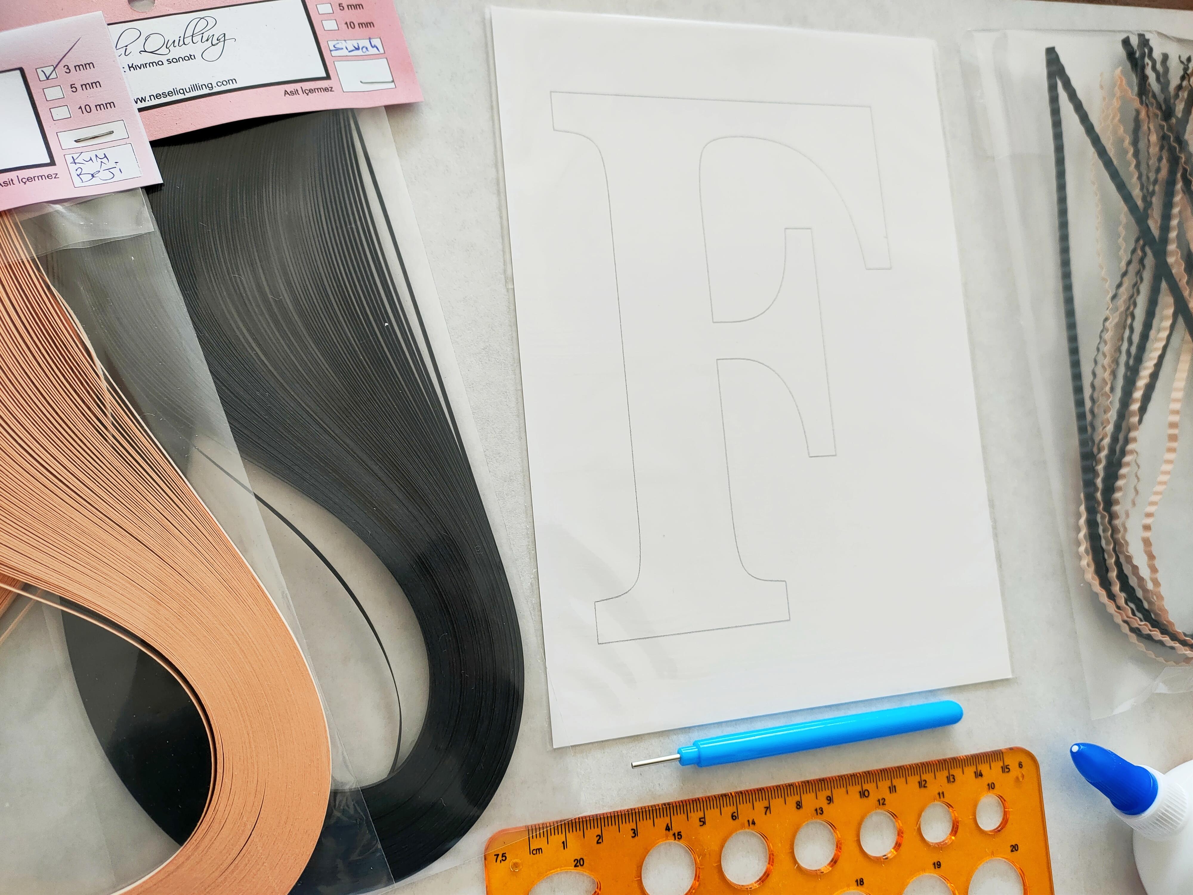 Quilling F Harfi VİDEOLU Başlangıç Seti