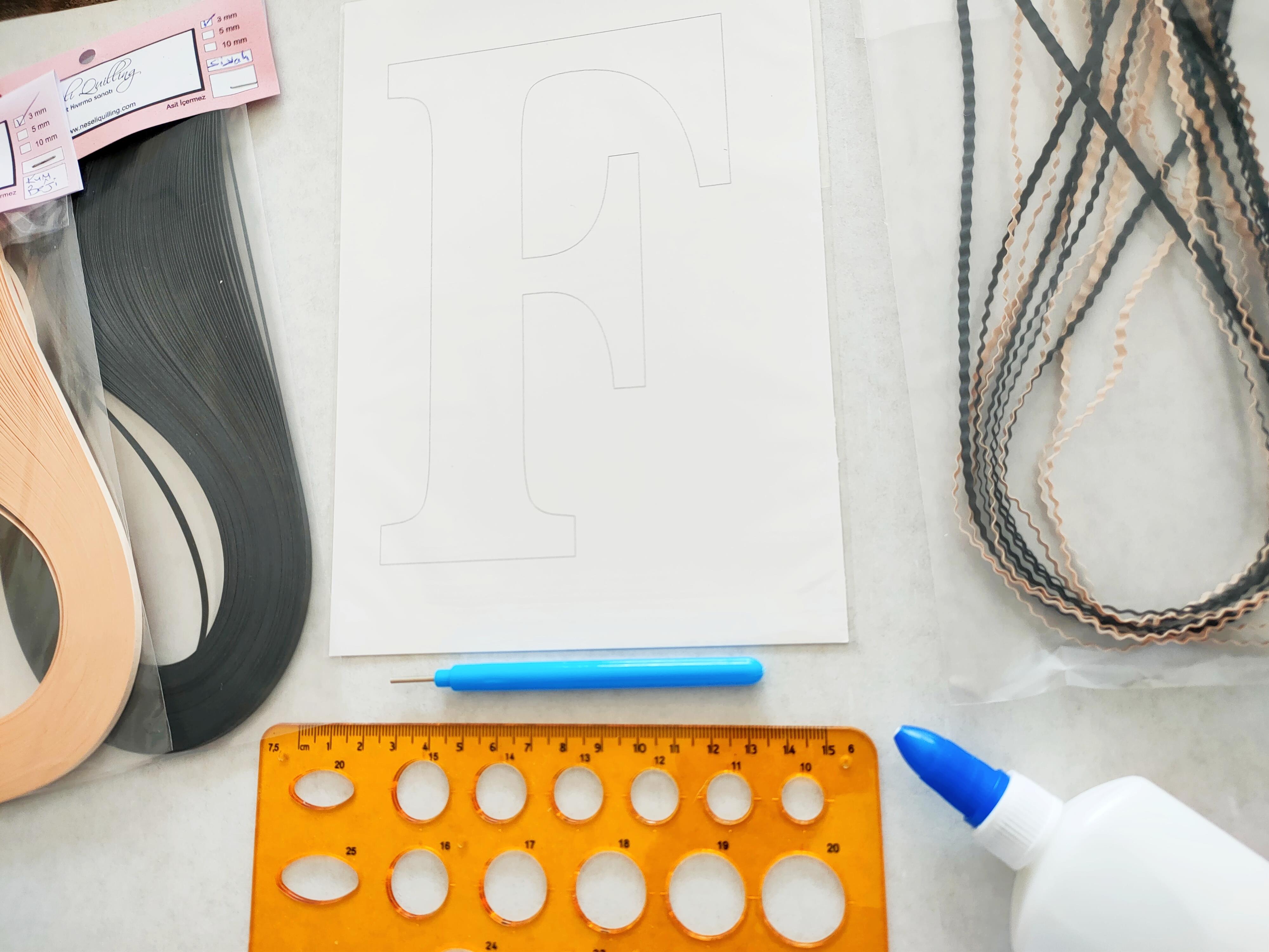 Quilling F Harfi VİDEOLU Başlangıç Seti