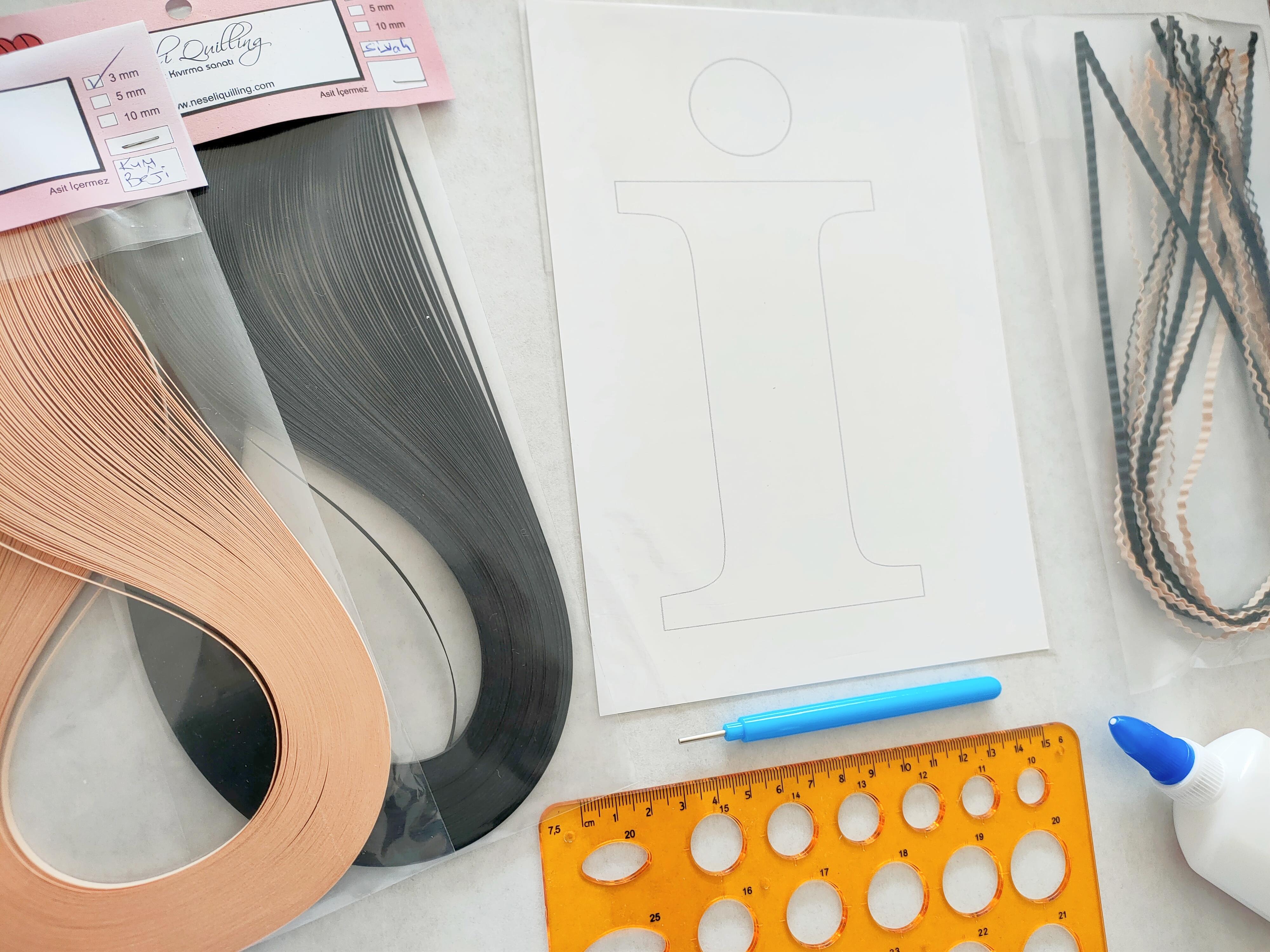 Quilling İ Harfi VİDEOLU Başlangıç Kiti