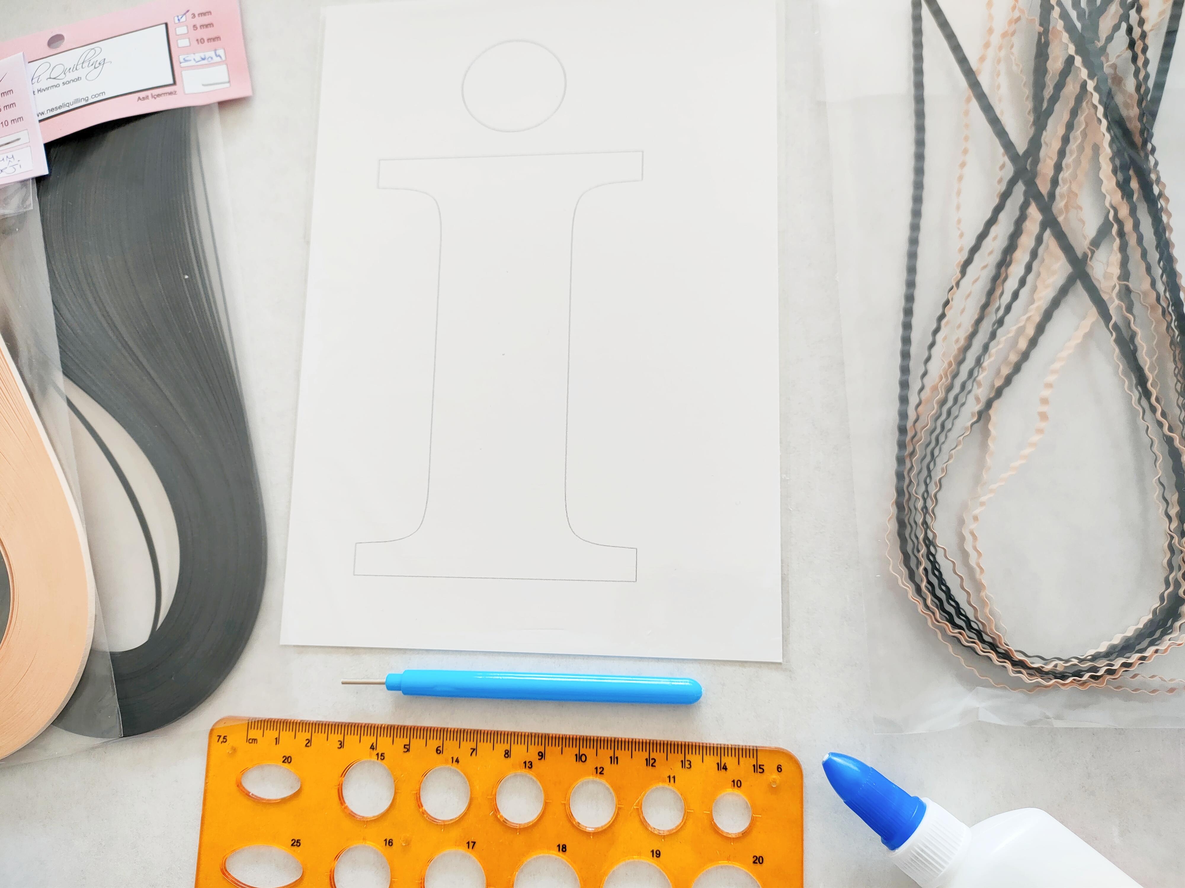 Quilling İ Harfi VİDEOLU Başlangıç Kiti