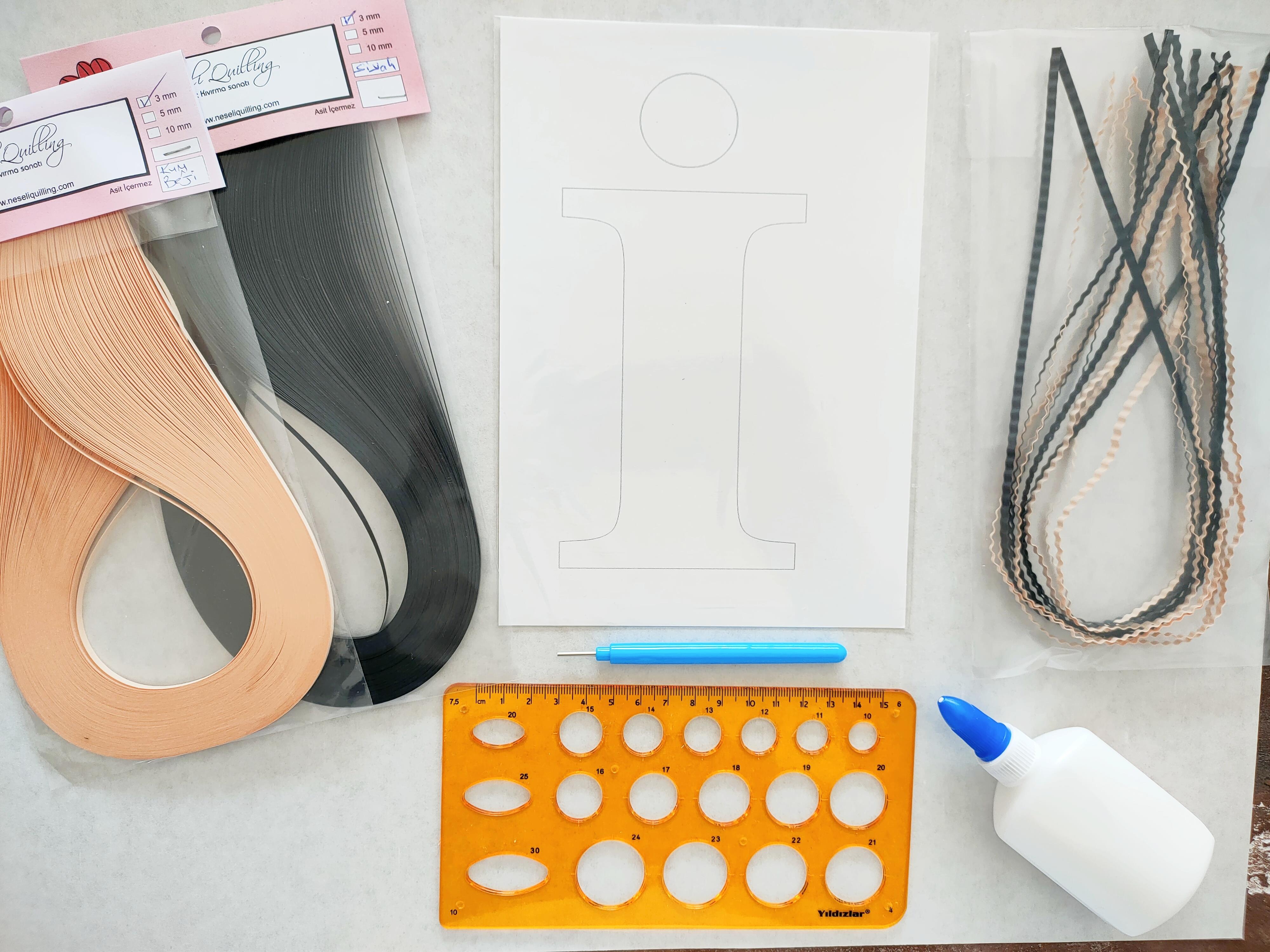 Quilling İ Harfi VİDEOLU Başlangıç Kiti