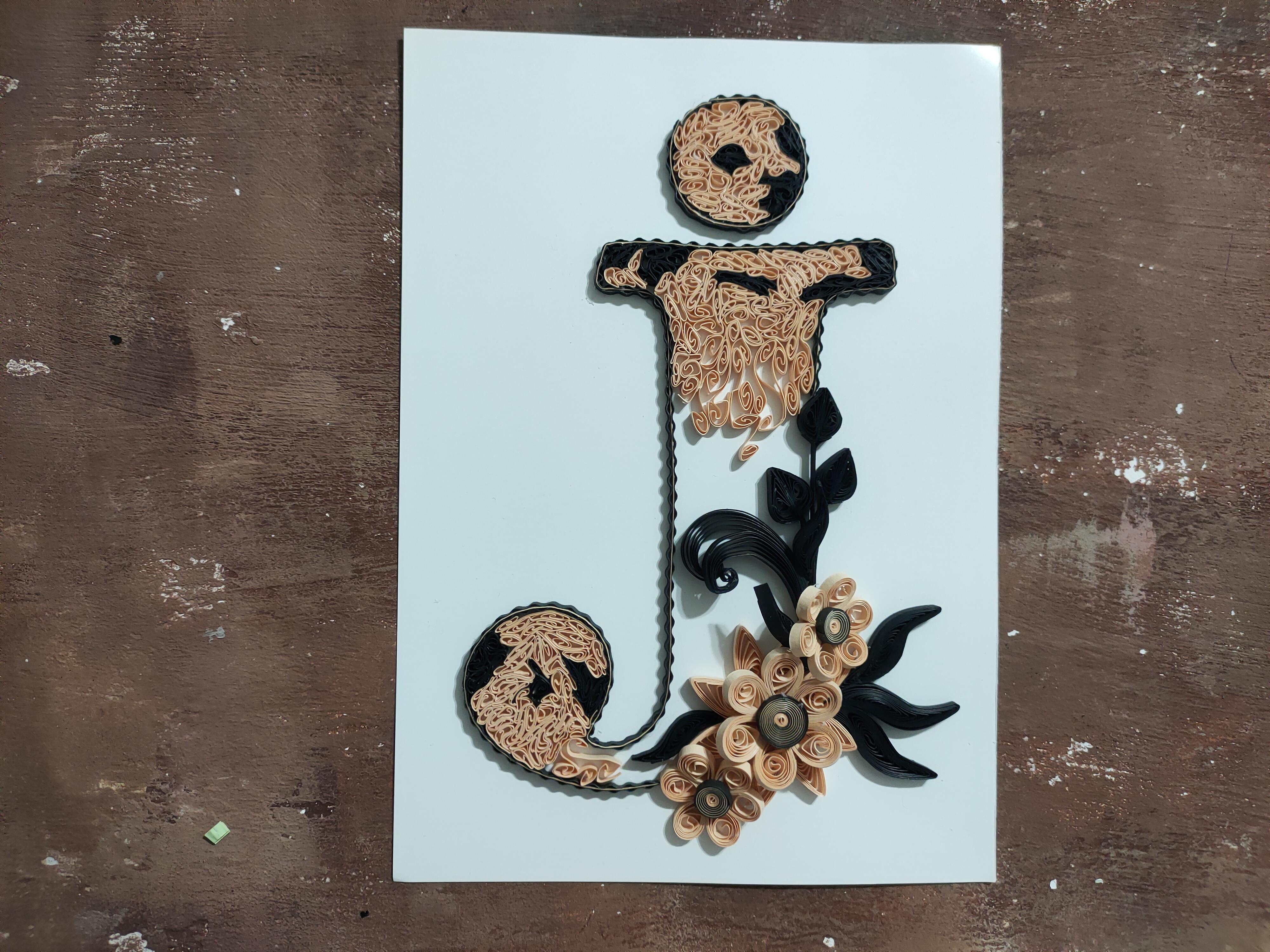 Quilling J Harfi VİDEOLU Başlangıç Kiti
