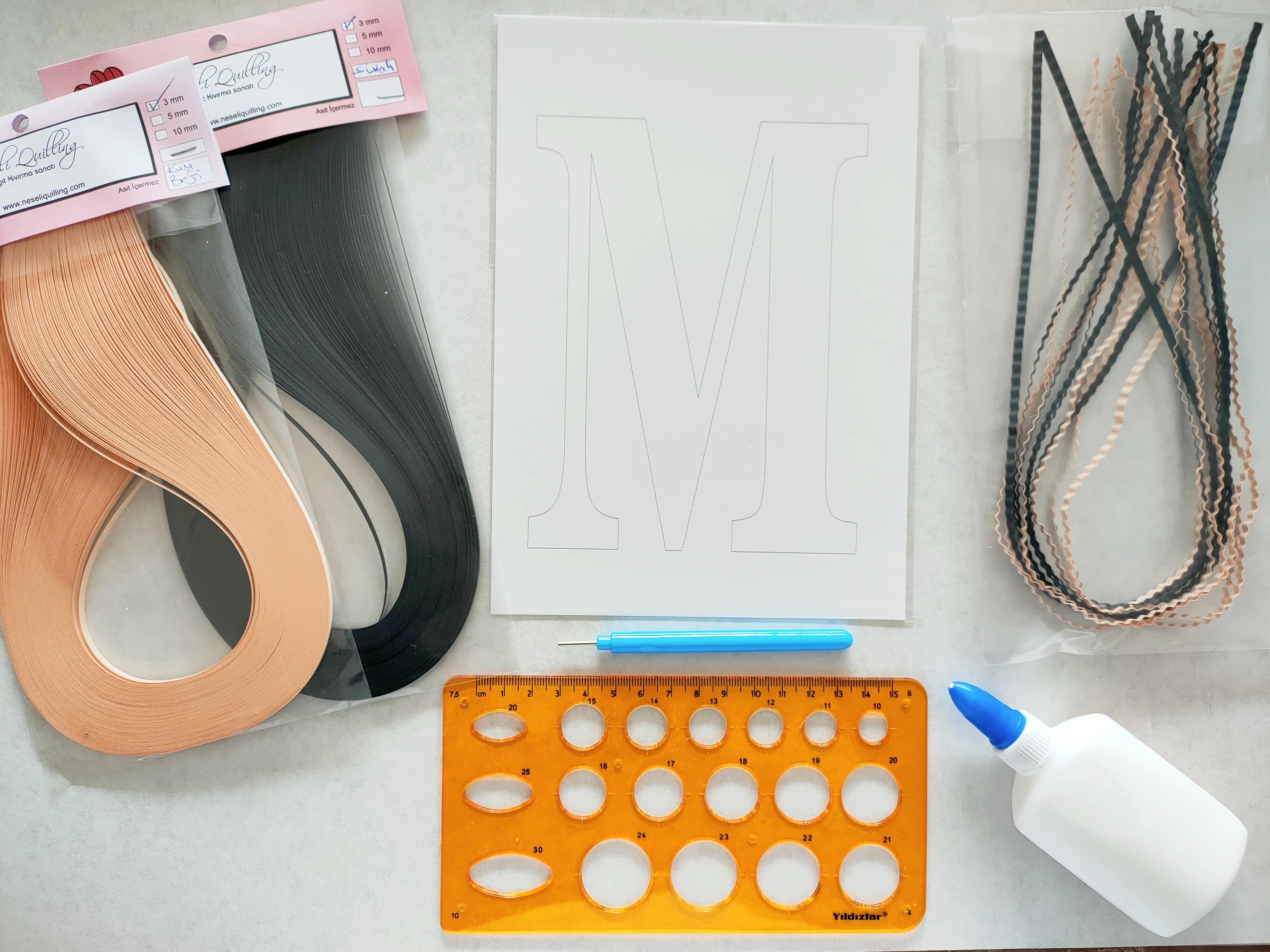 Quilling M Harfi VİDEOLU Başlangıç Kiti