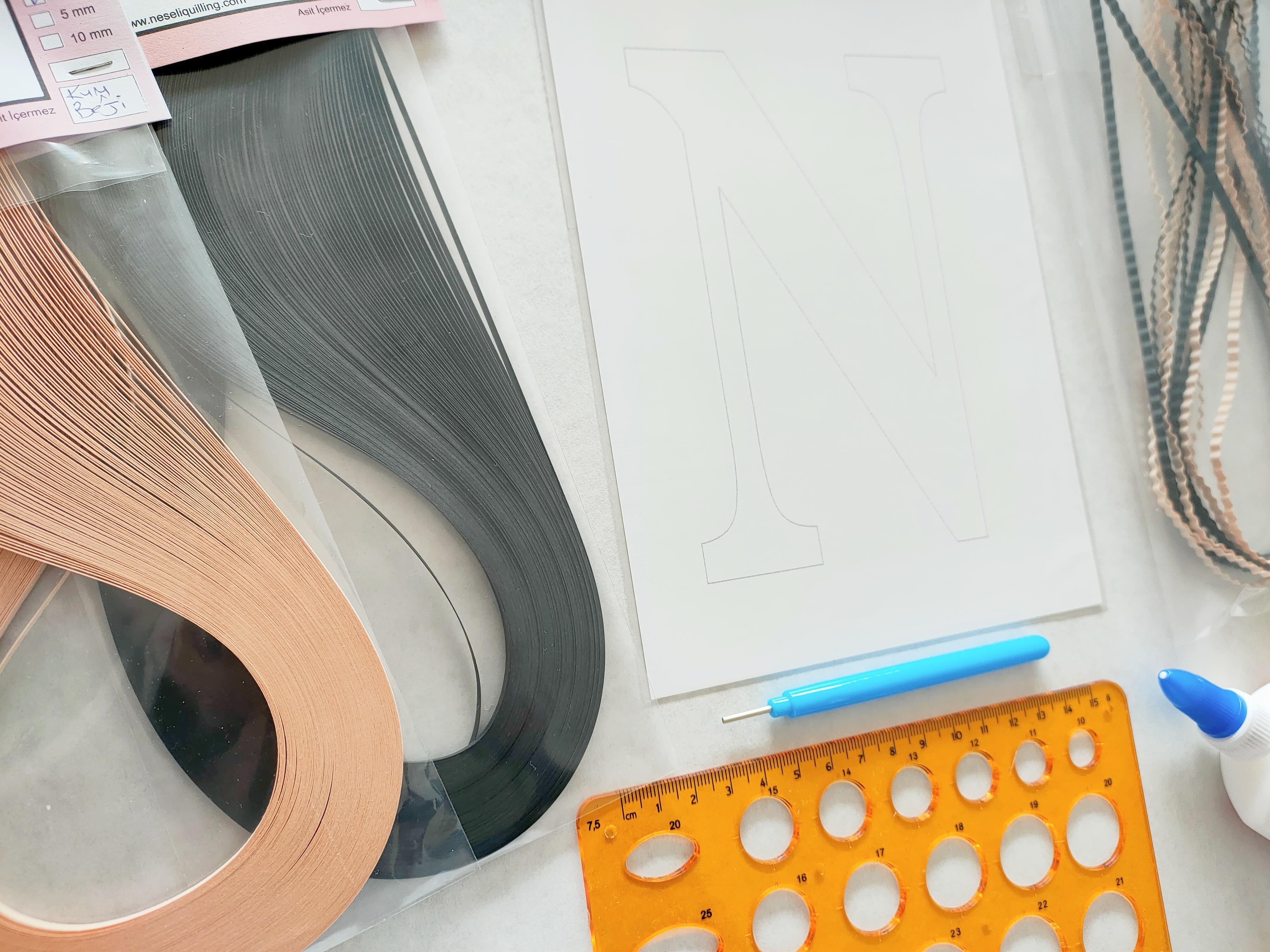 Quilling N Harfi VİDEOLU Başlangıç Kiti