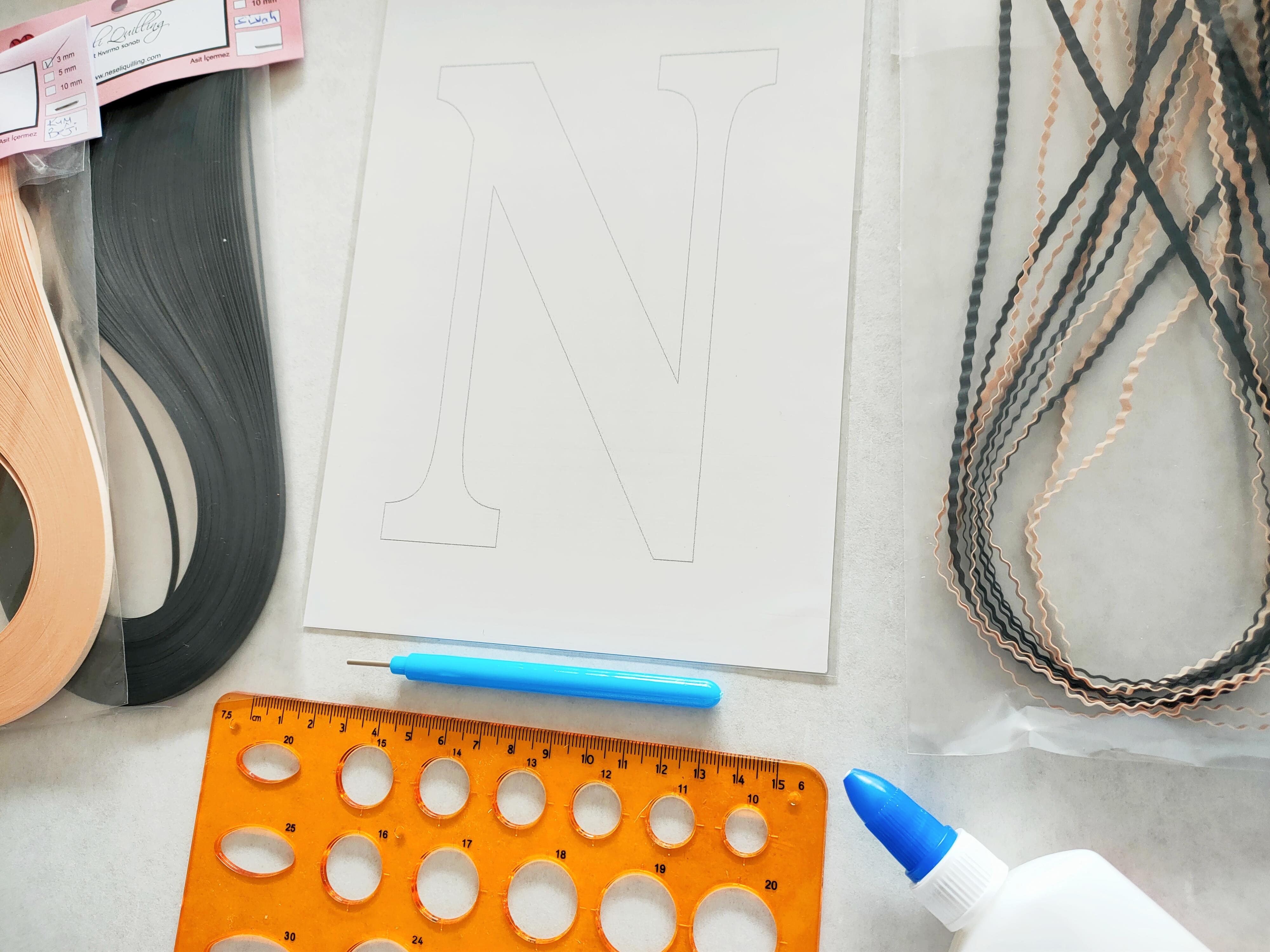 Quilling N Harfi VİDEOLU Başlangıç Kiti