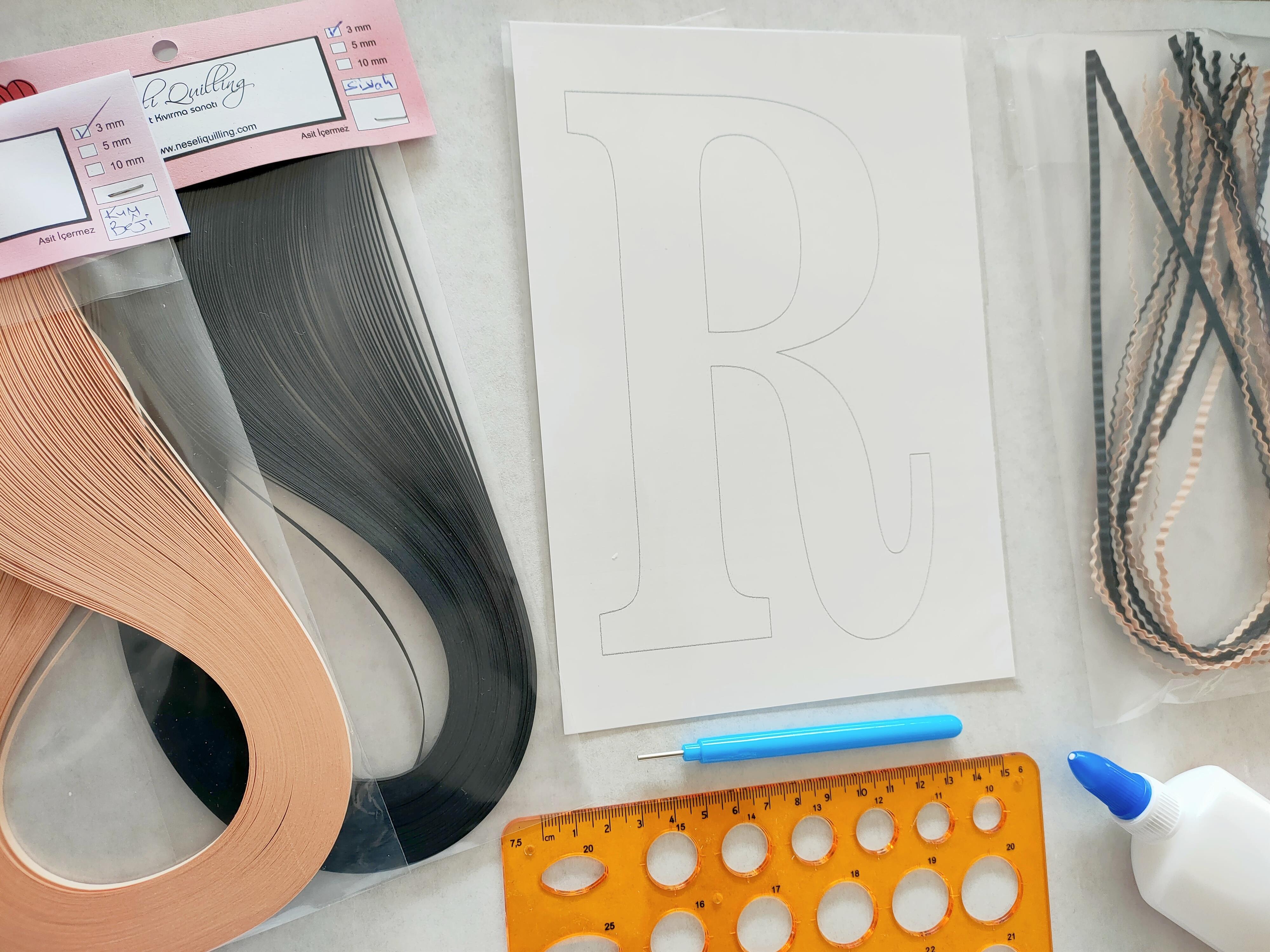 Quilling R Harfi VİDEOLU Başlangıç Kiti