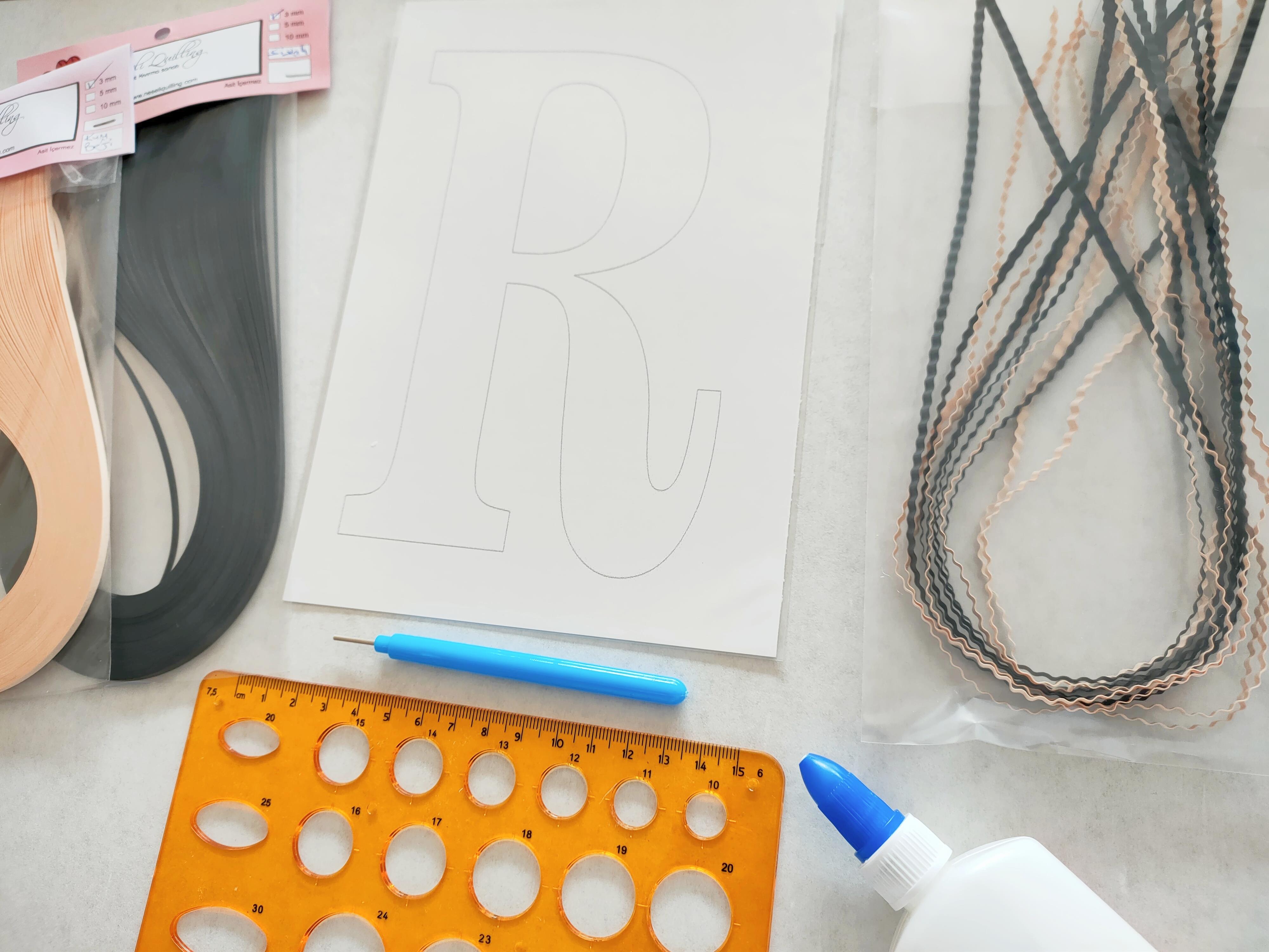 Quilling R Harfi VİDEOLU Başlangıç Kiti