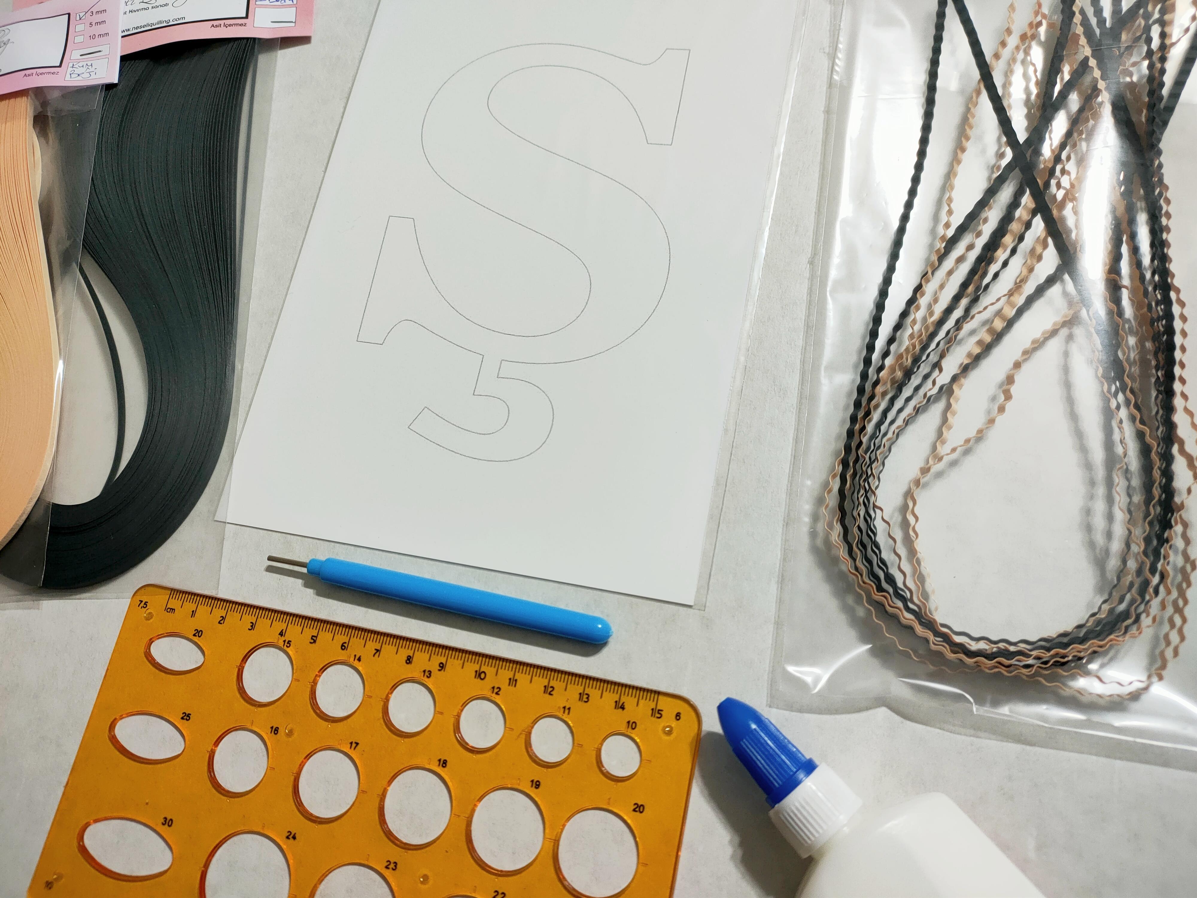 Quilling Ş Harfi VİDEOLU Başlangıç Kiti