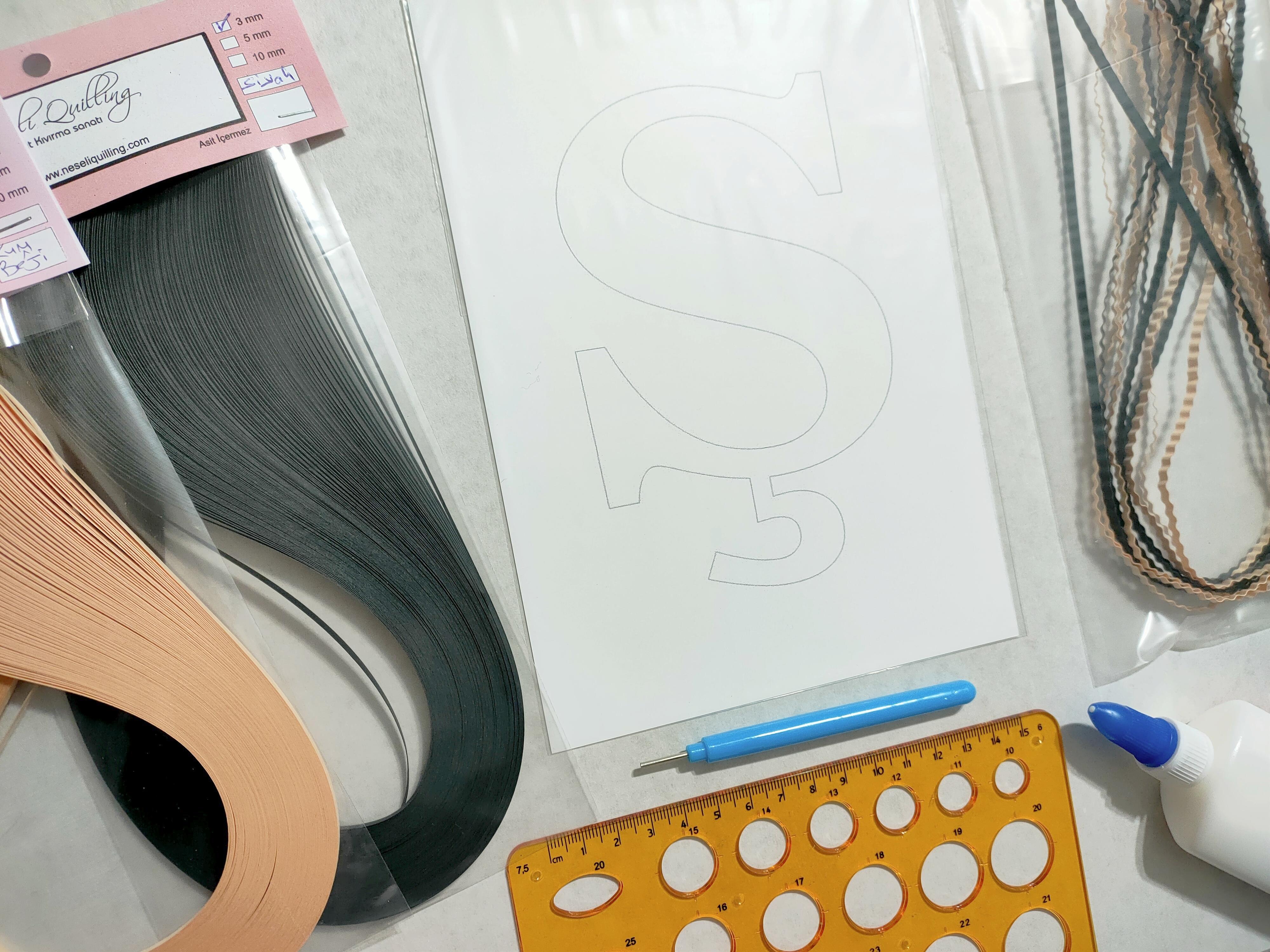 Quilling Ş Harfi VİDEOLU Başlangıç Kiti