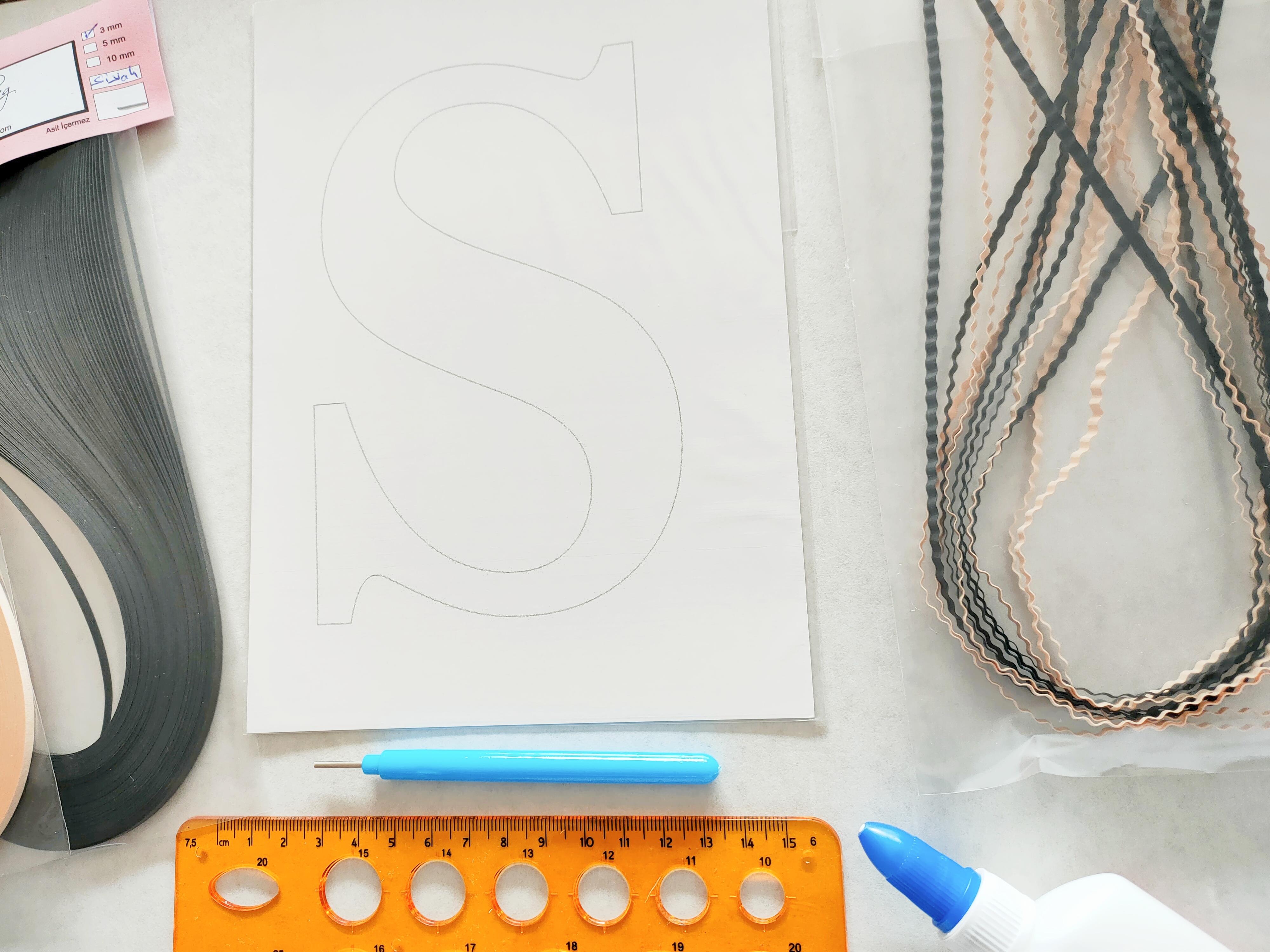 Quilling S Harfi VİDEOLU Başlangıç Kiti