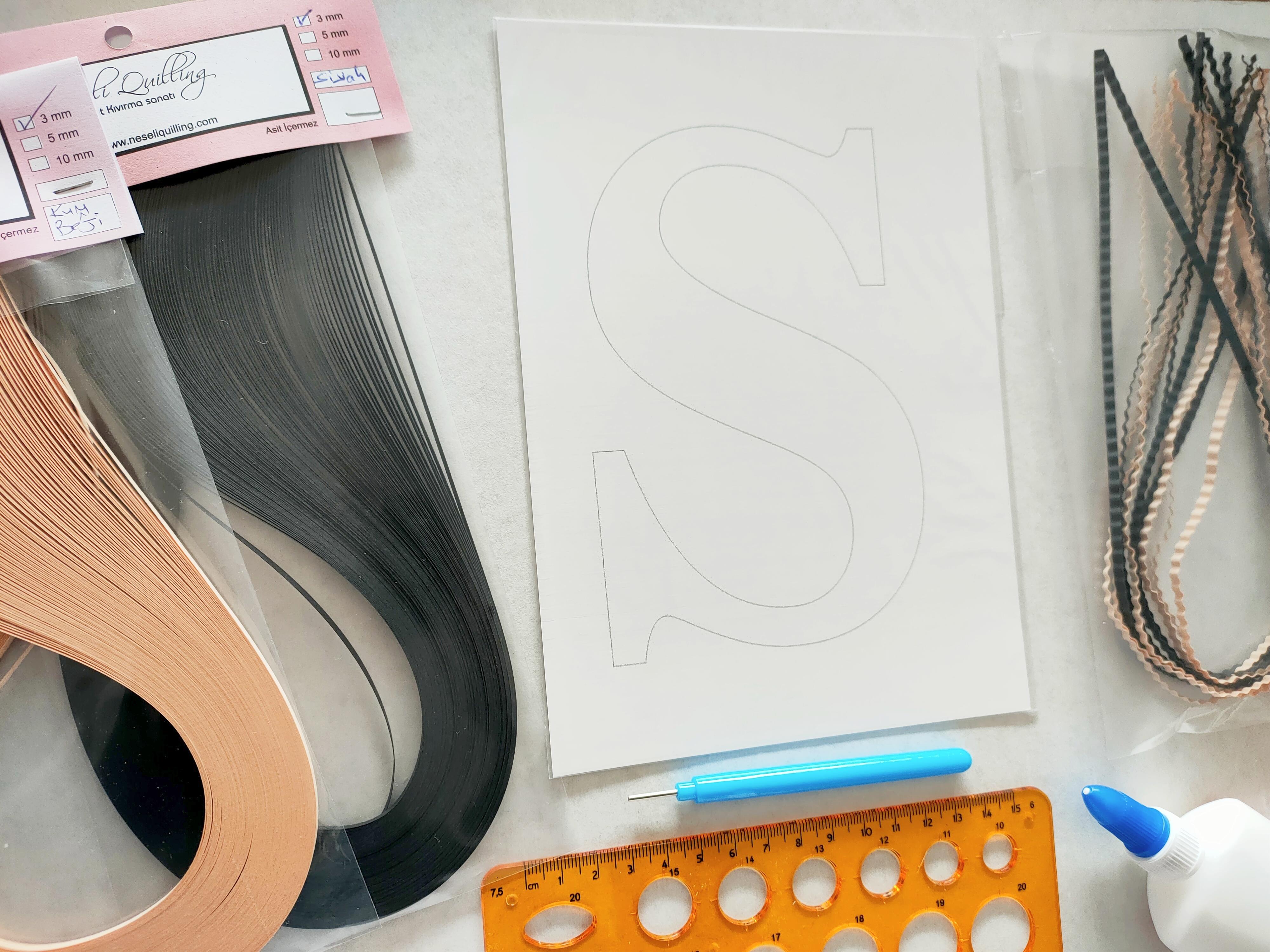 Quilling S Harfi VİDEOLU Başlangıç Kiti